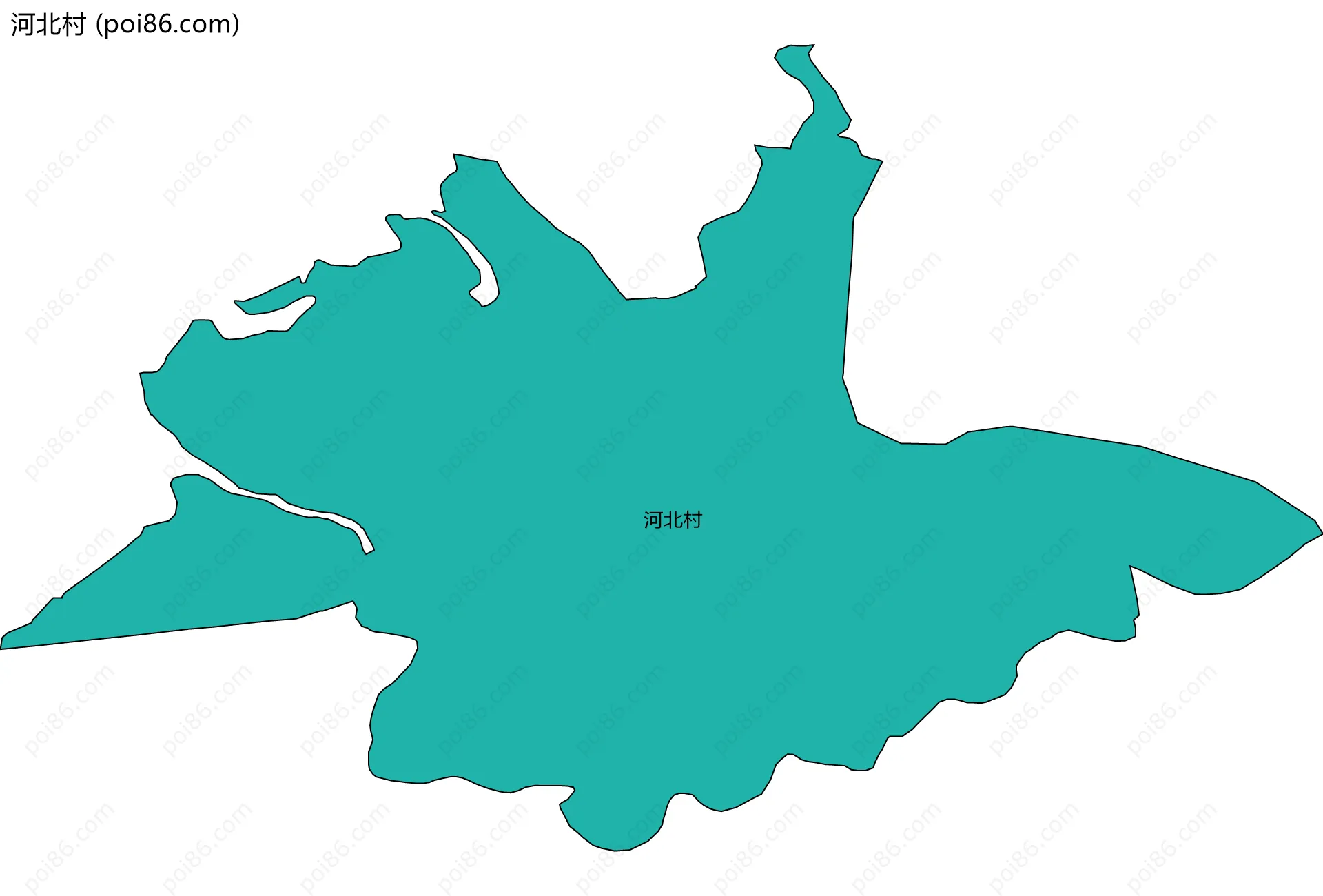 河北村边界地图