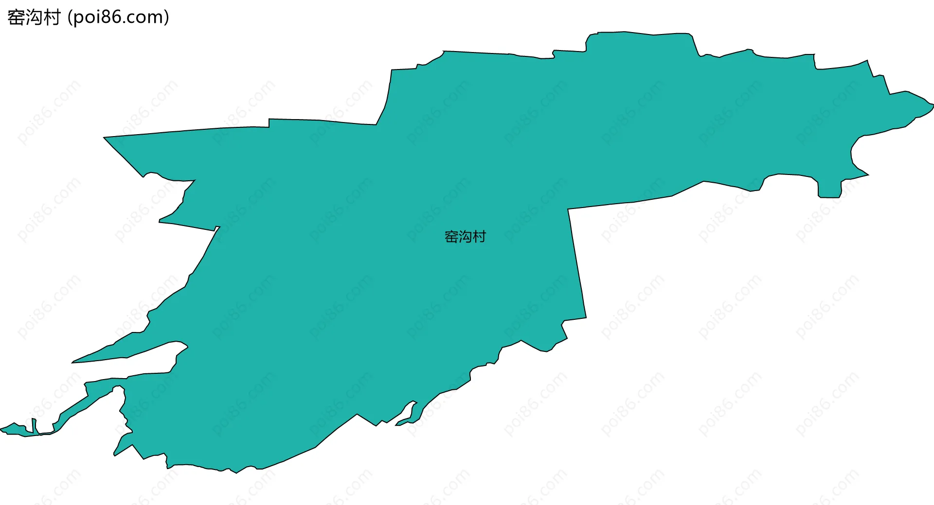 窑沟村边界地图