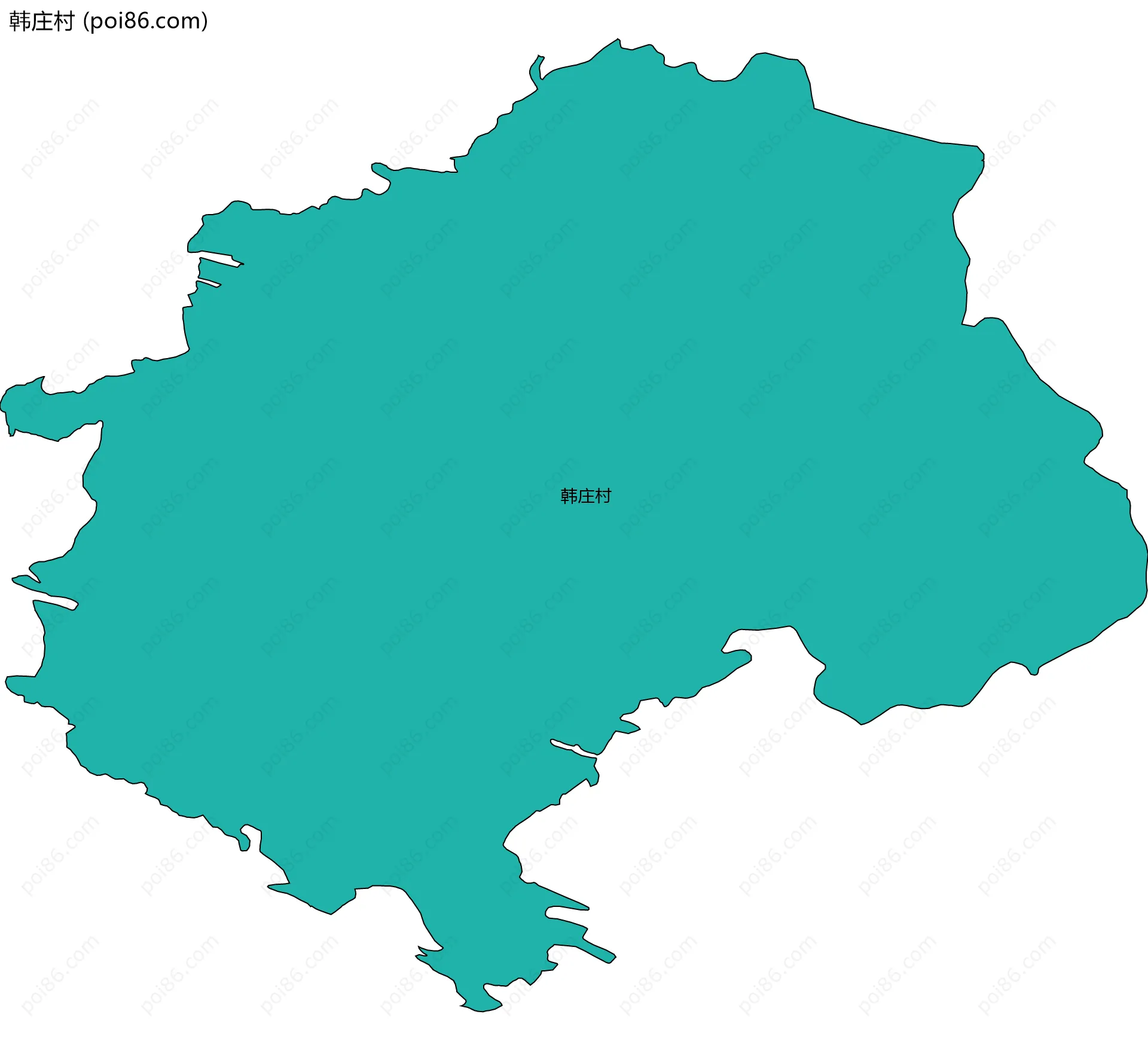 韩庄村边界地图