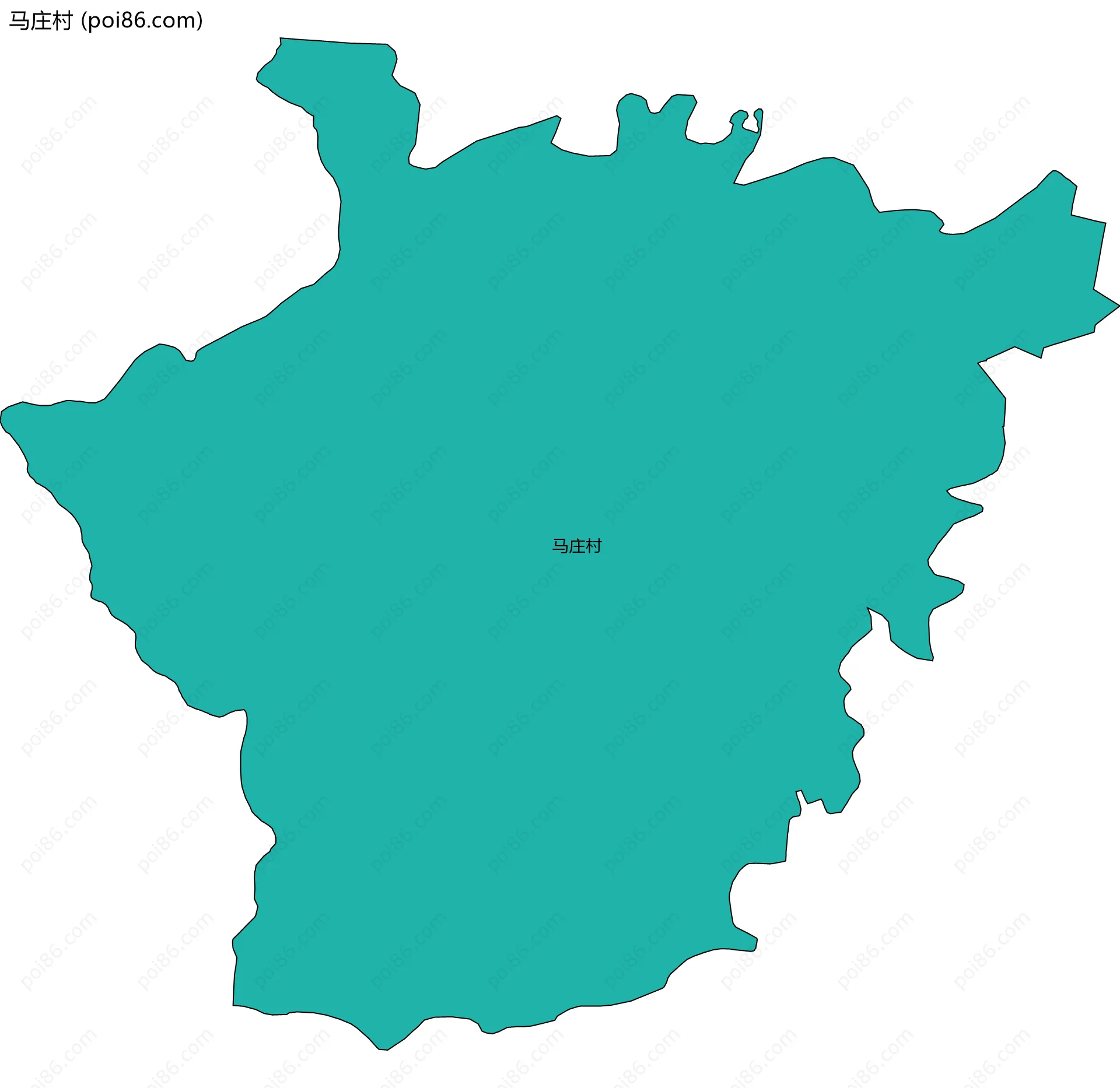 马庄村边界地图