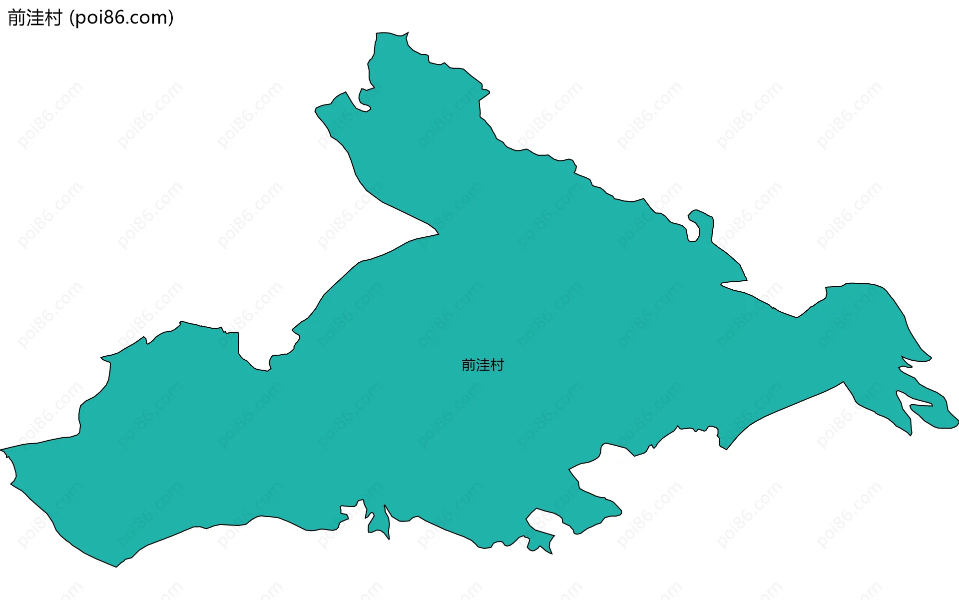 前洼村边界地图