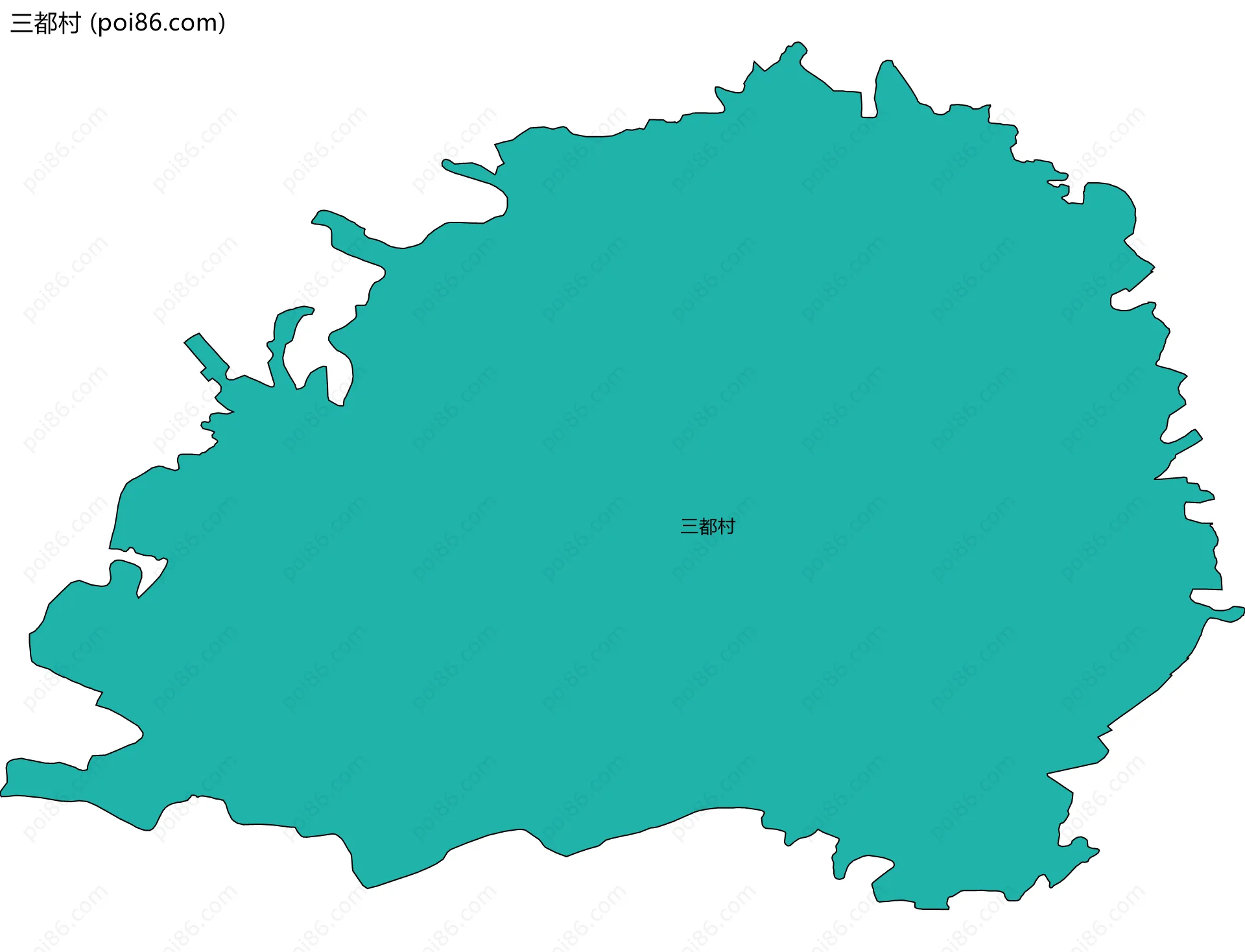 三都村边界地图