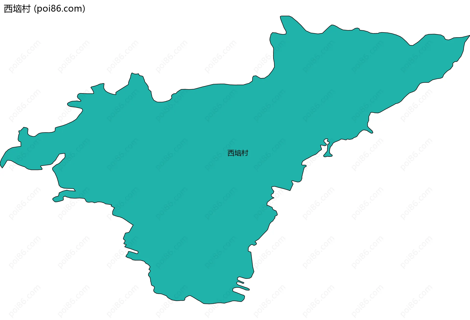 西垴村边界地图