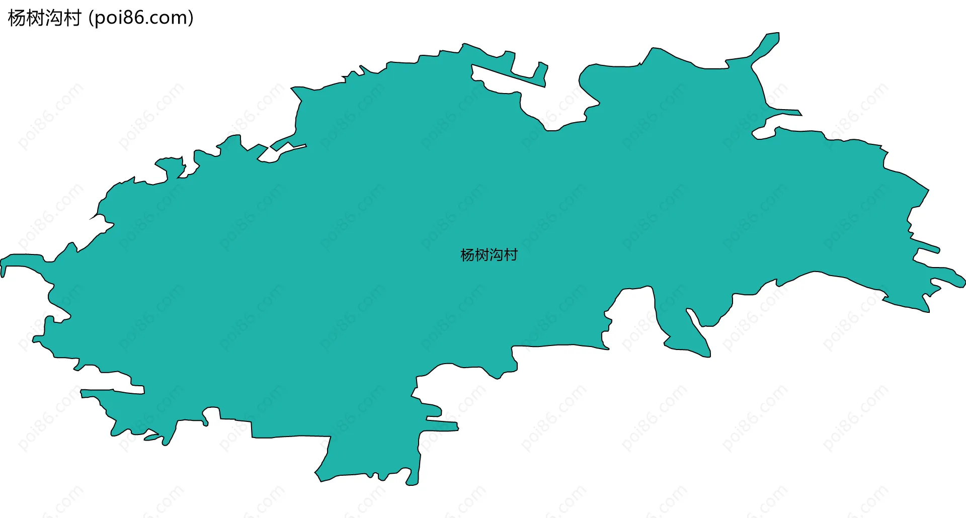 杨树沟村边界地图