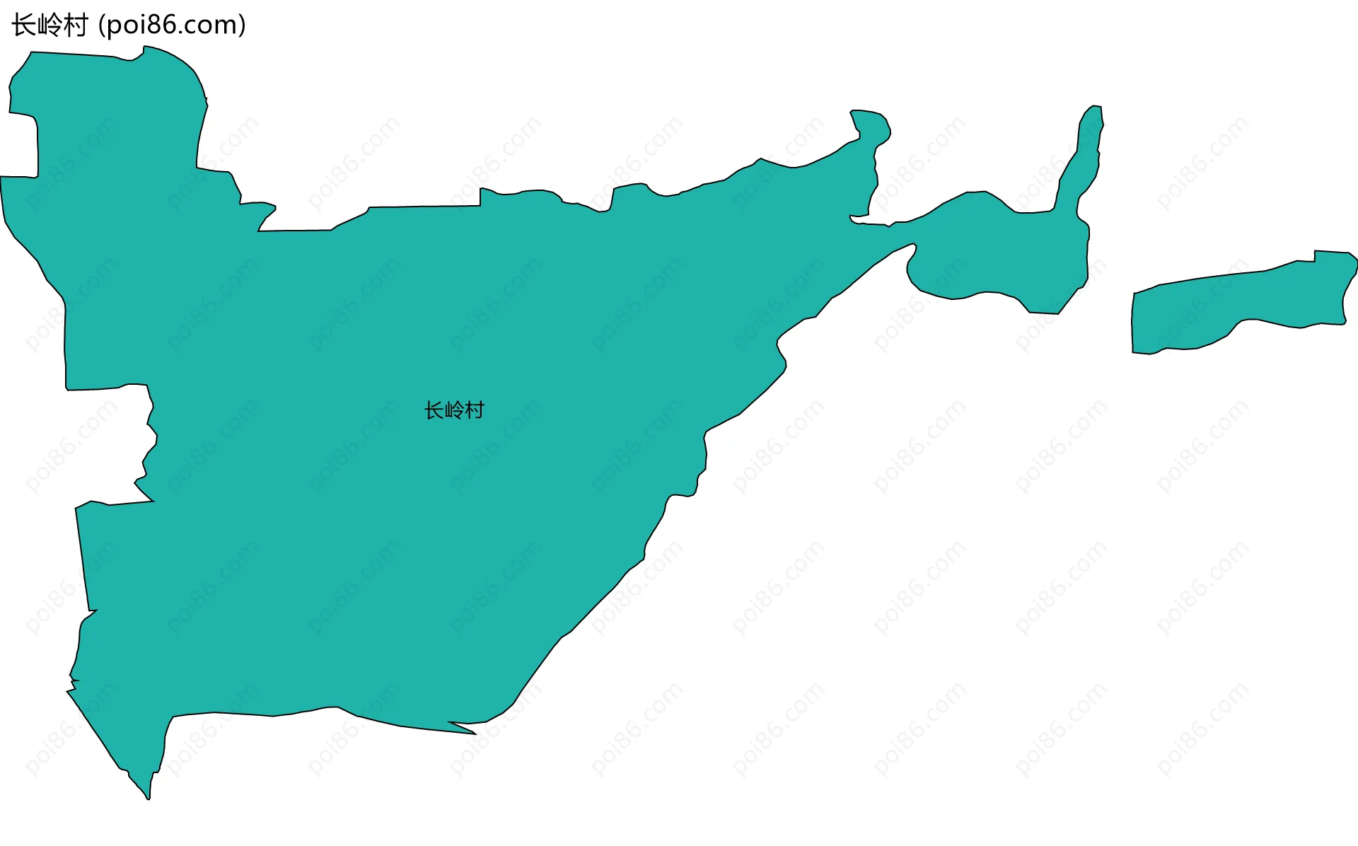 长岭村边界地图