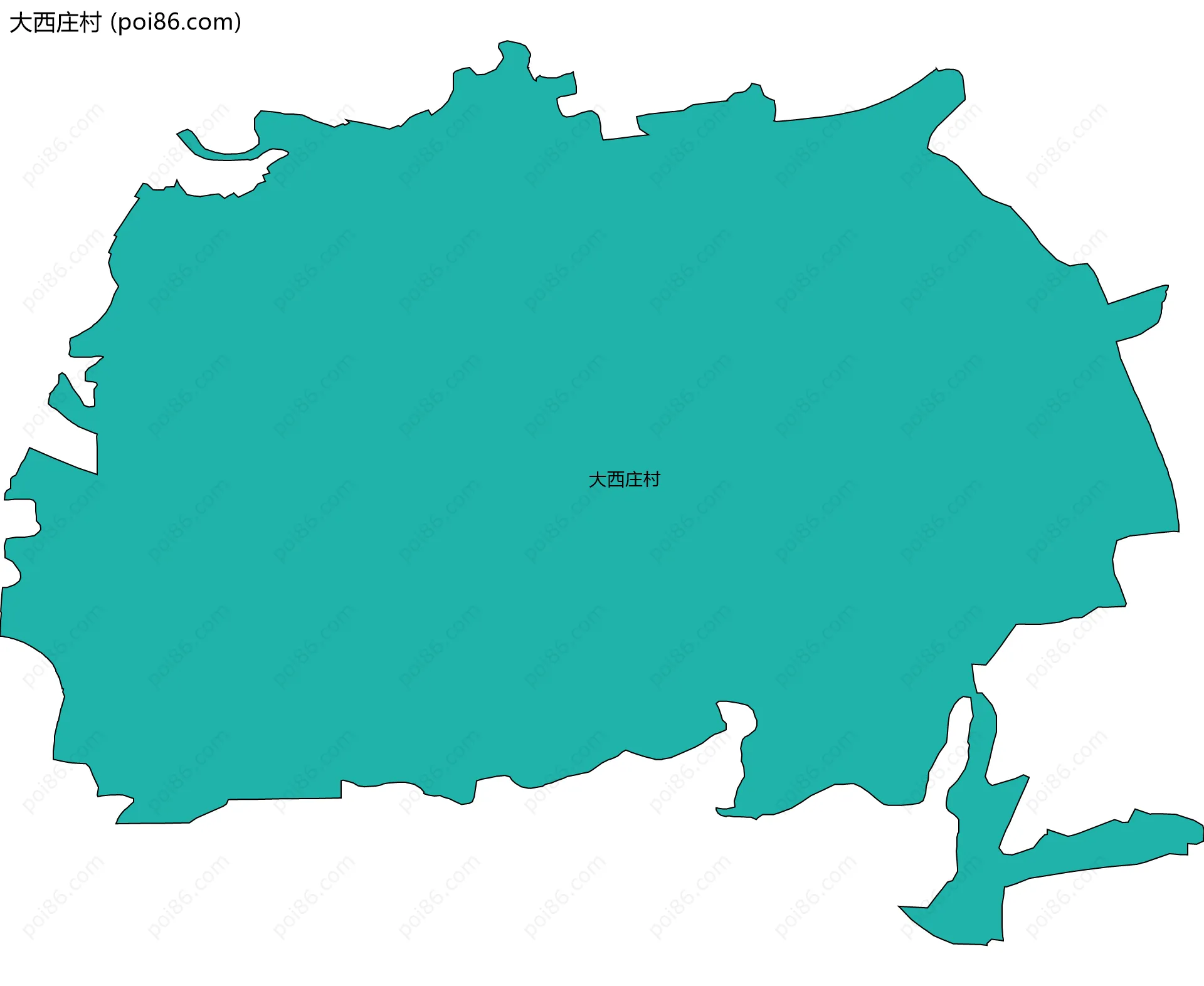 大西庄村边界地图