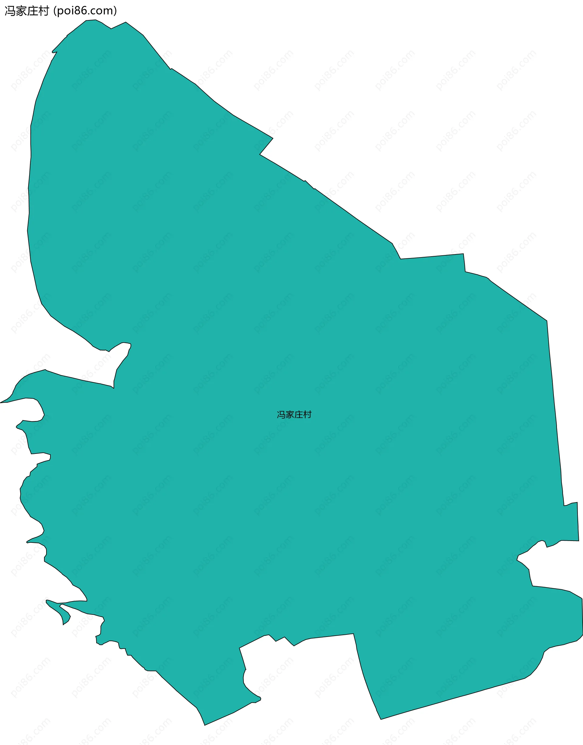 冯家庄村边界地图