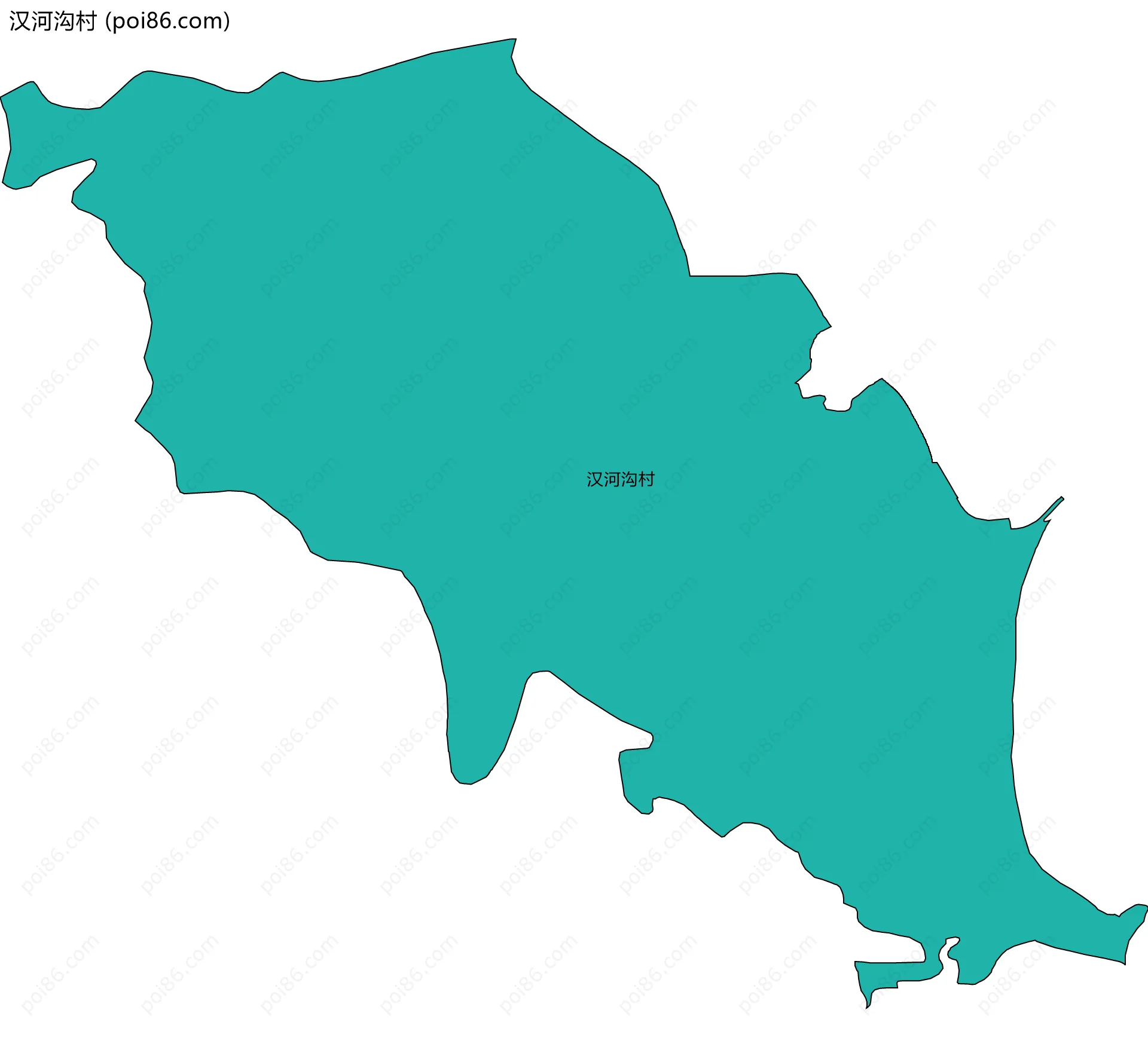 汉河沟村边界地图