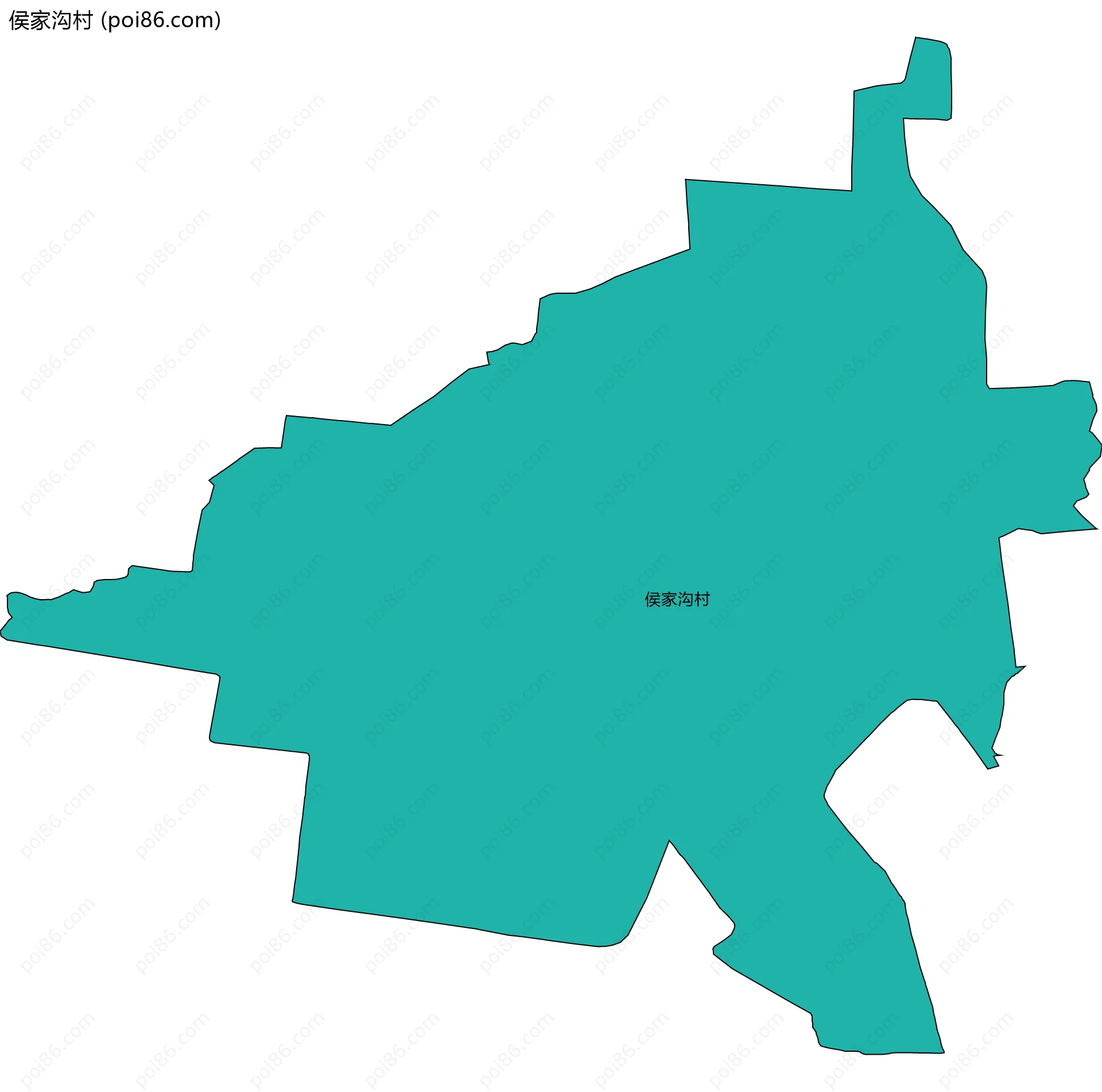 侯家沟村边界地图