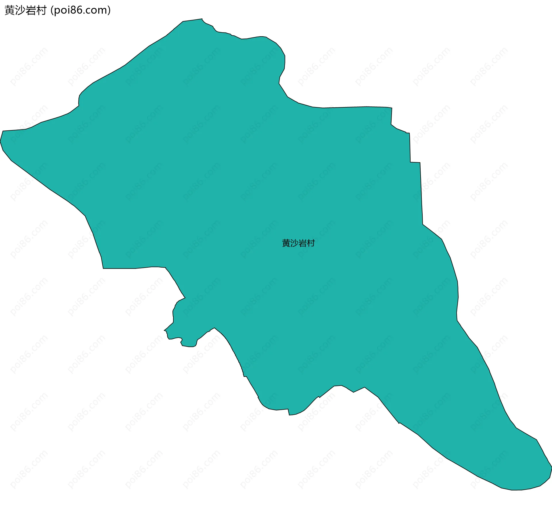 黄沙岩村边界地图