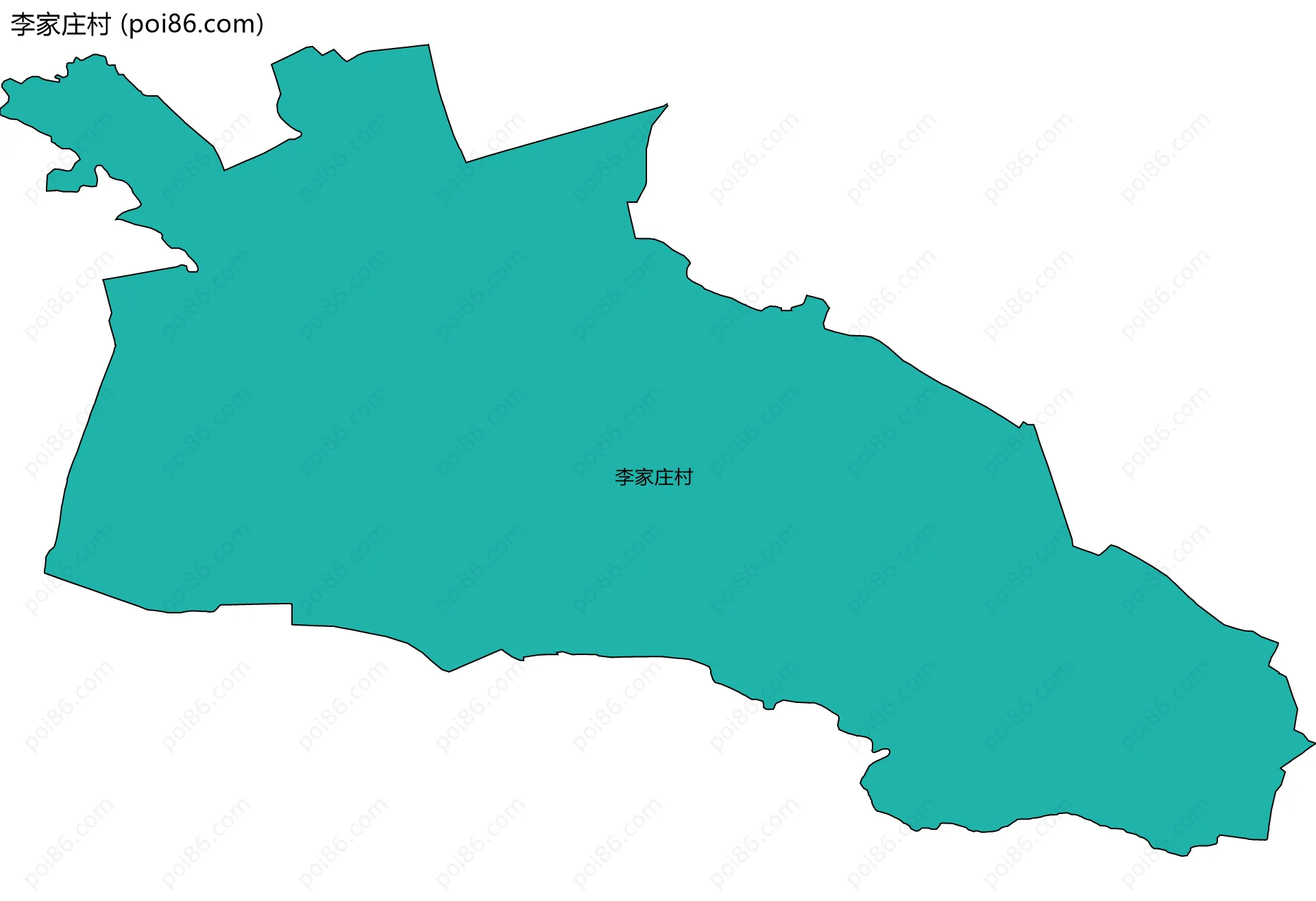 李家庄村边界地图