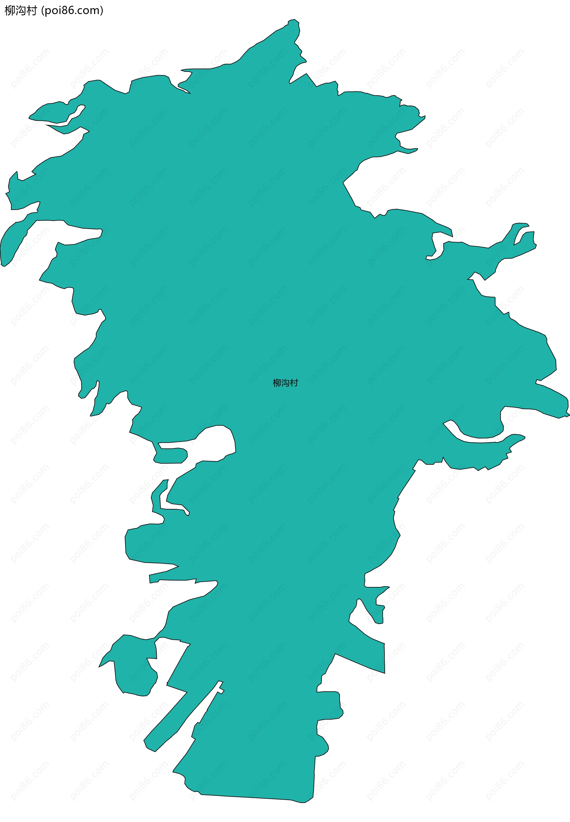 柳沟村边界地图