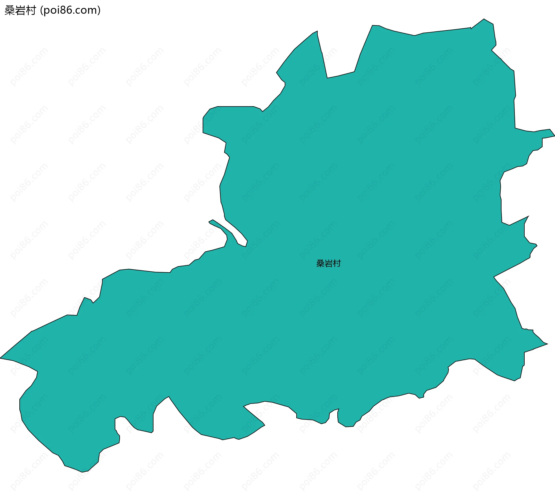 桑岩村边界地图