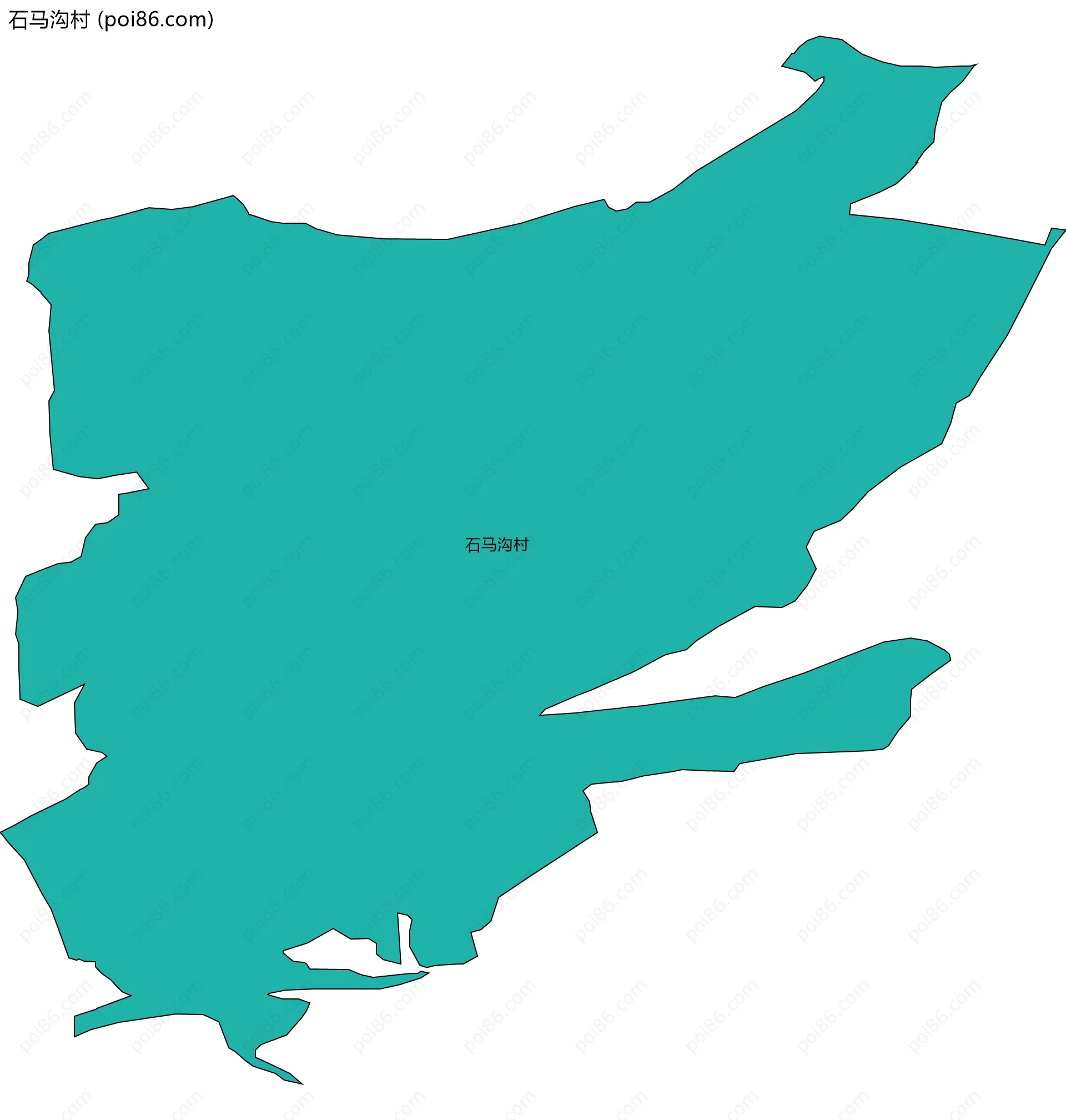 石马沟村边界地图