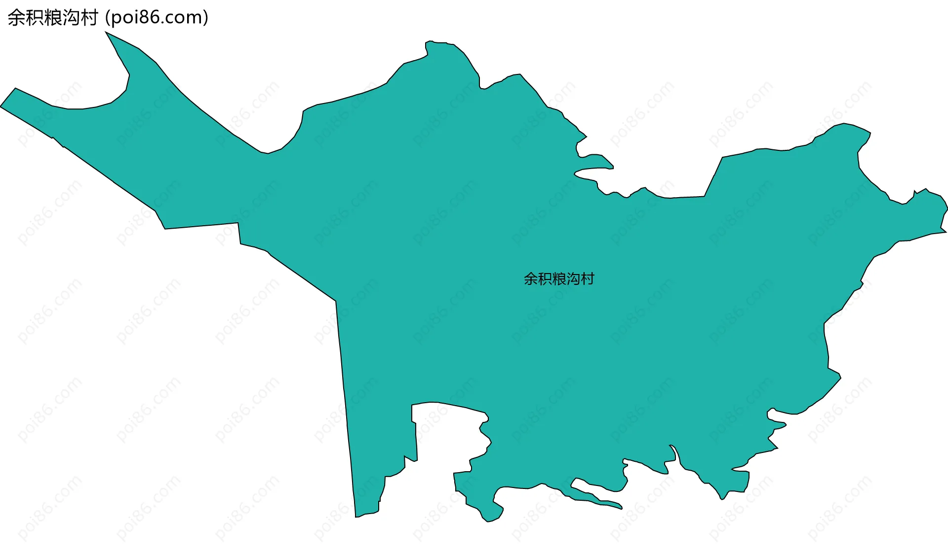 余积粮沟村边界地图