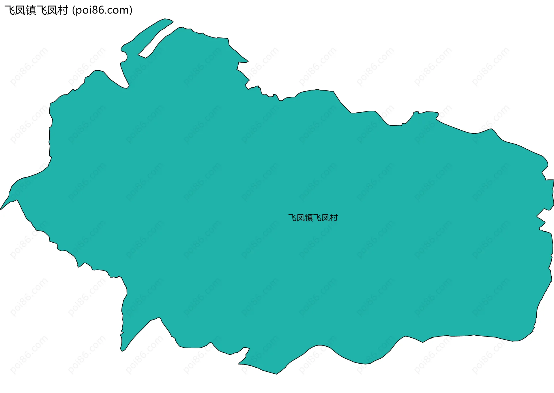 飞凤镇飞凤村边界地图