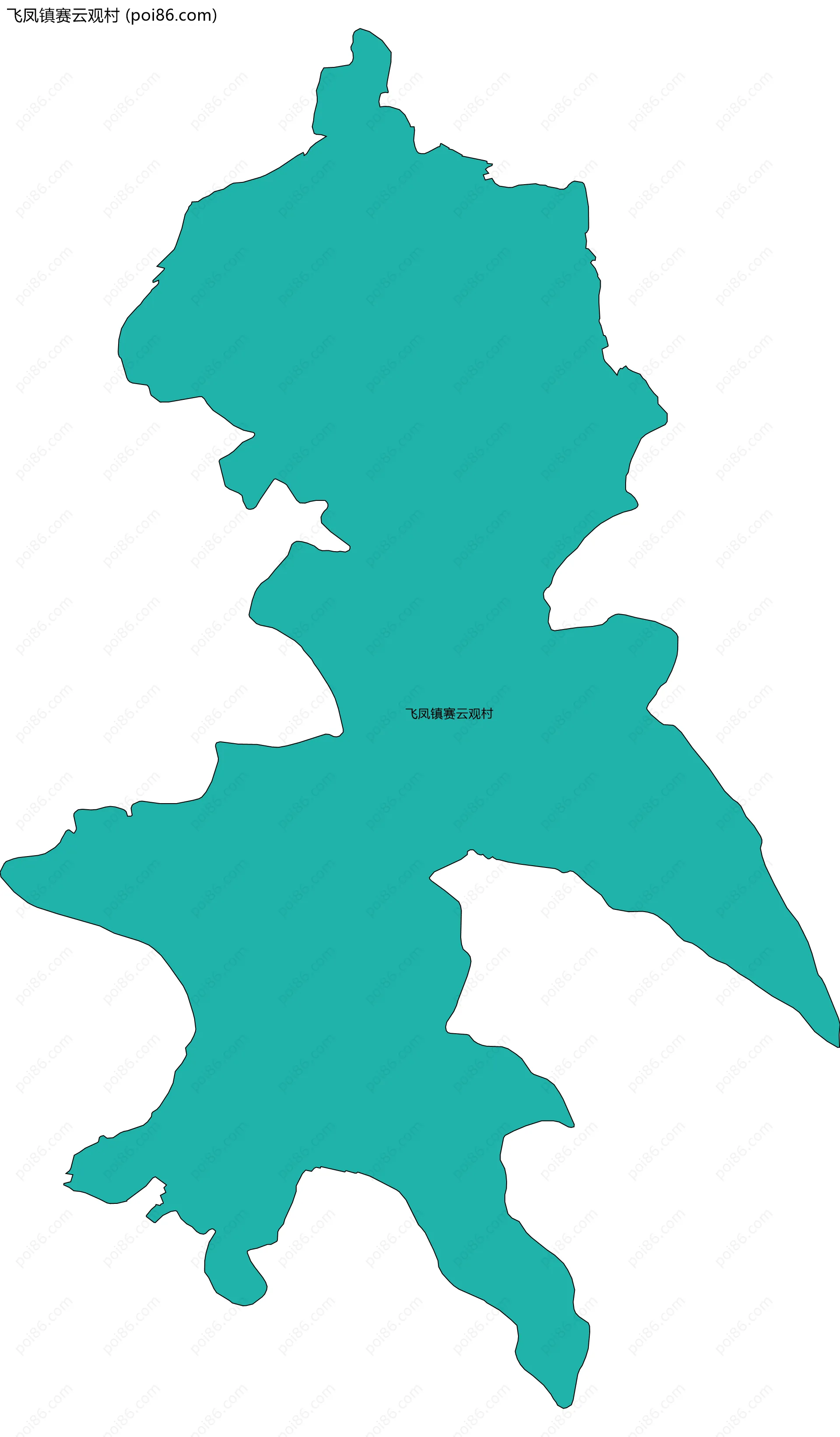 飞凤镇赛云观村边界地图