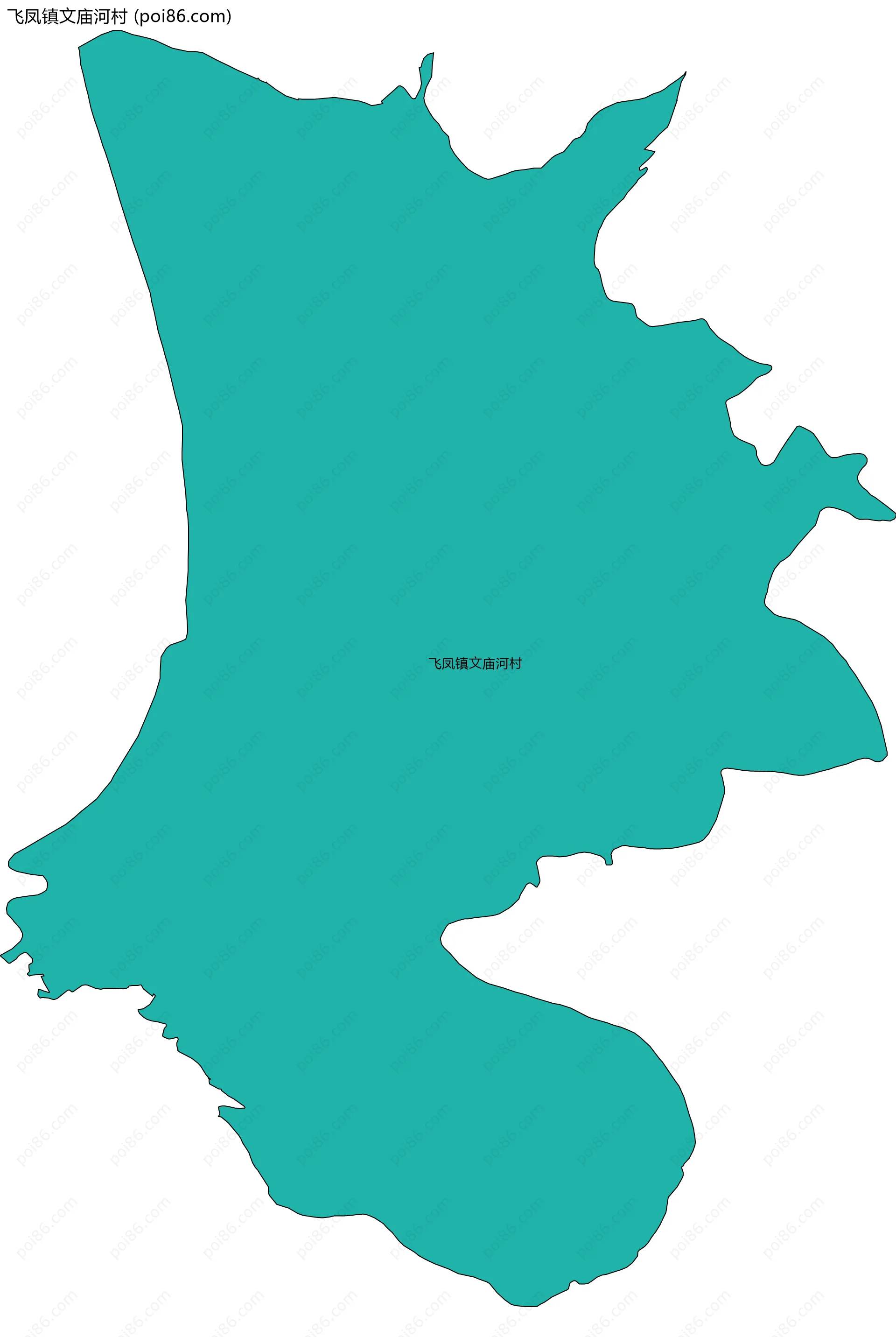 飞凤镇文庙河村边界地图