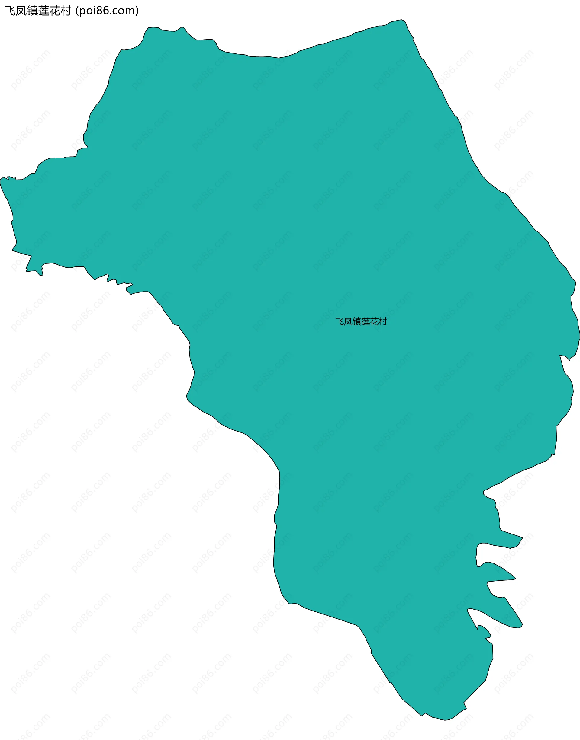飞凤镇莲花村边界地图