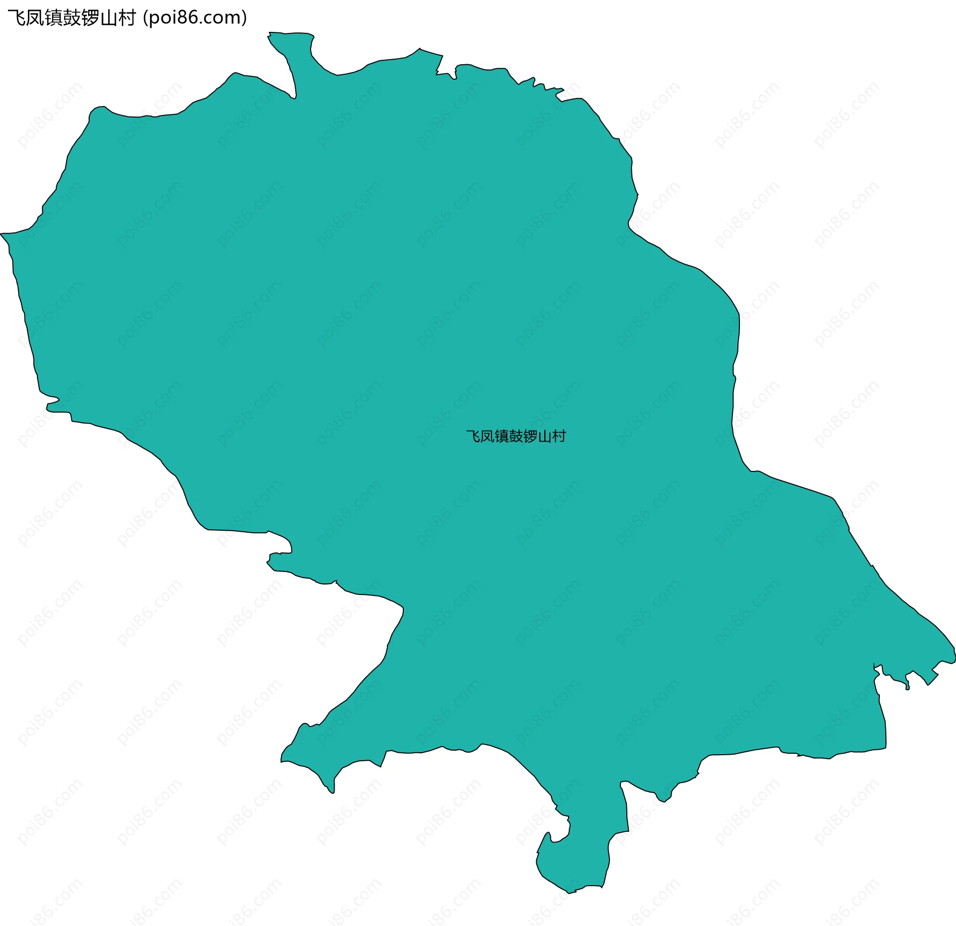 飞凤镇鼓锣山村边界地图