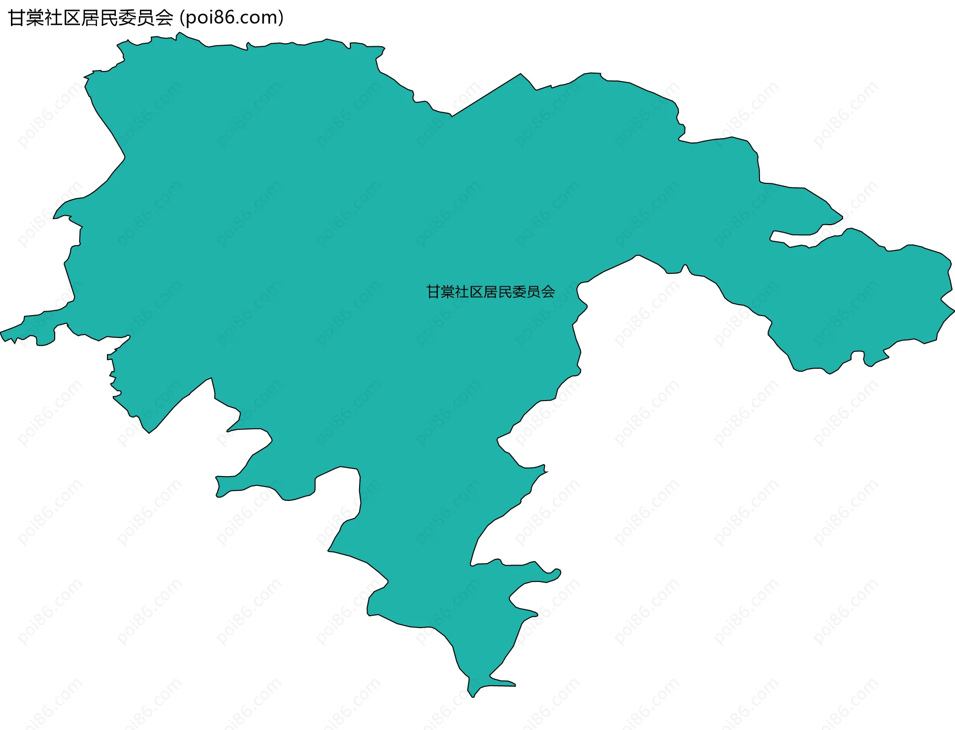 甘棠社区居民委员会边界地图