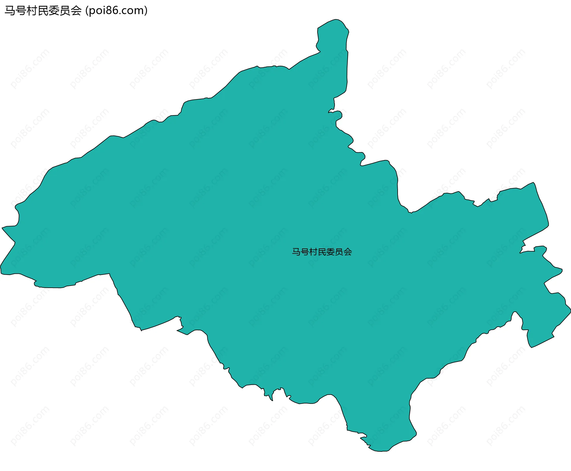 马号村民委员会边界地图