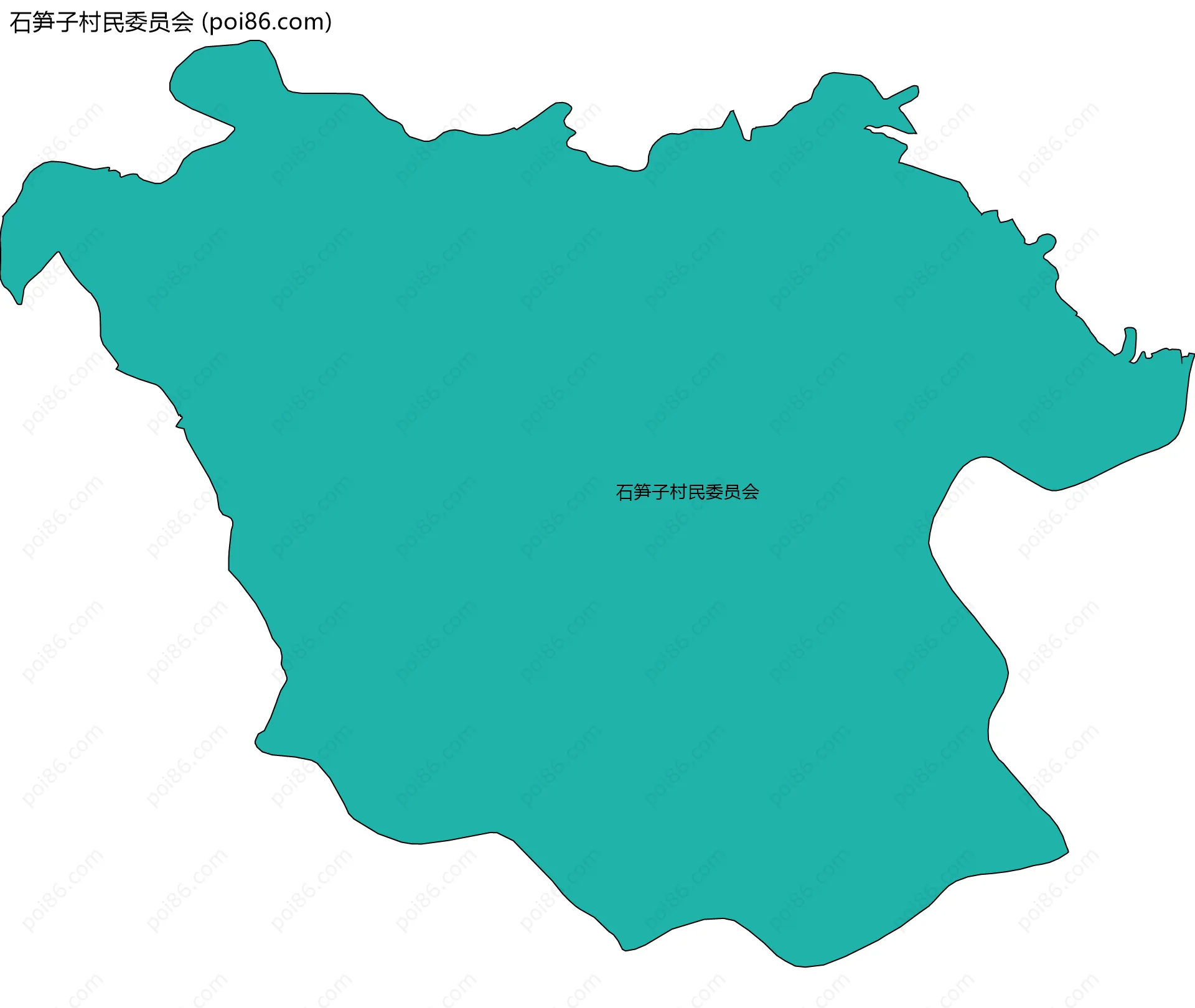 石笋子村民委员会边界地图