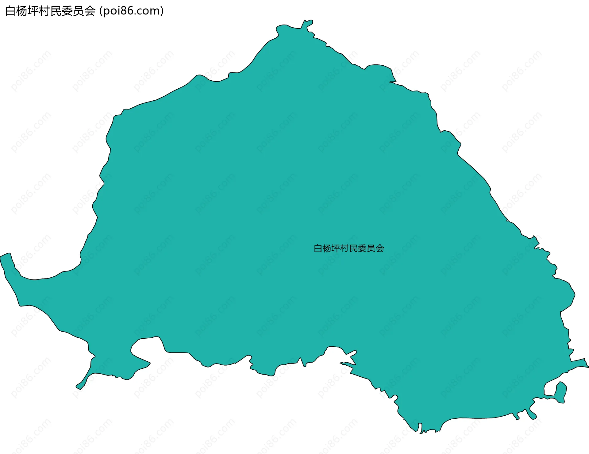 白杨坪村民委员会边界地图