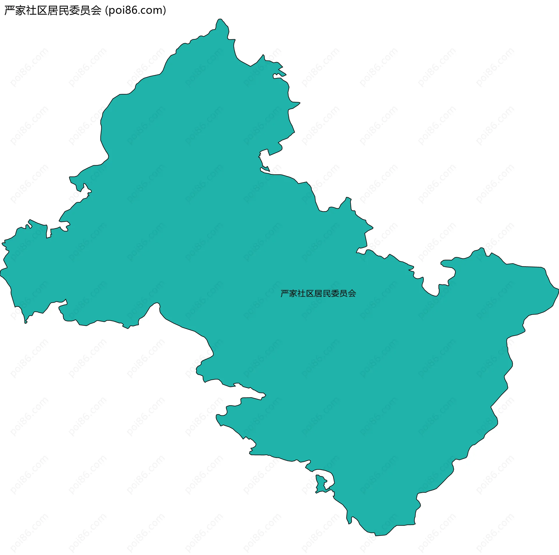 严家社区居民委员会边界地图