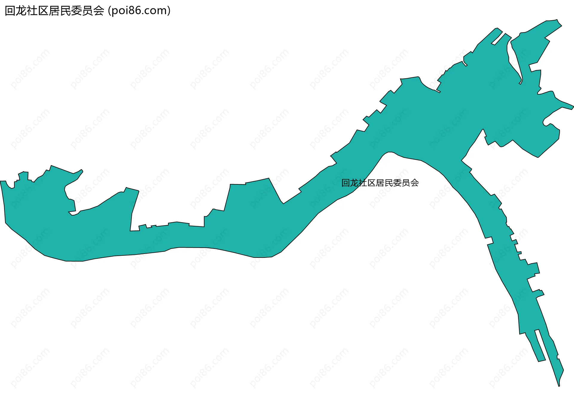 回龙社区居民委员会边界地图