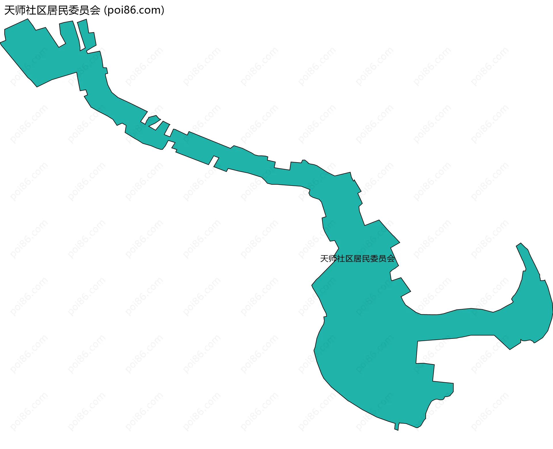 天师社区居民委员会边界地图