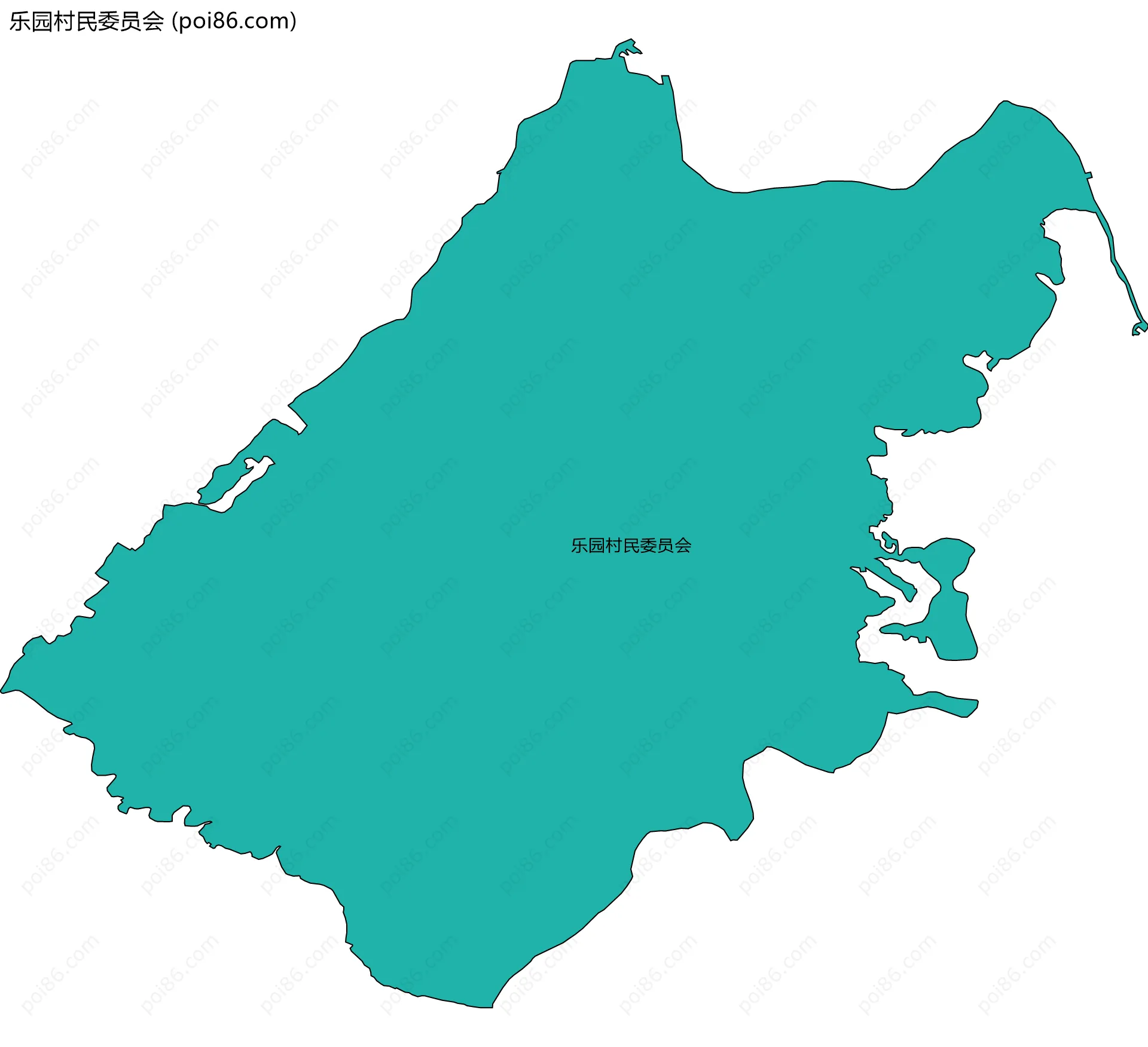 乐园村民委员会边界地图