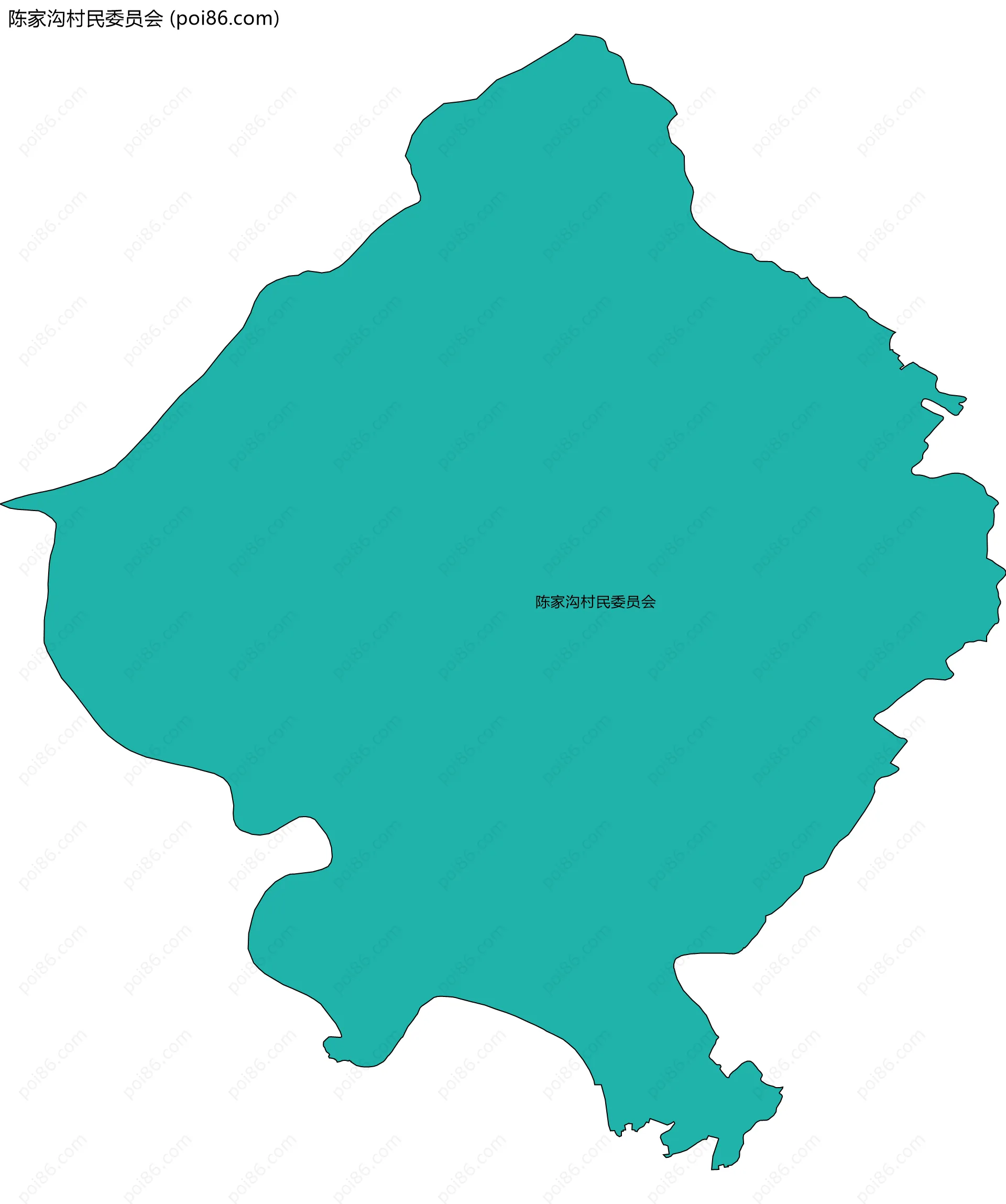 陈家沟村民委员会边界地图