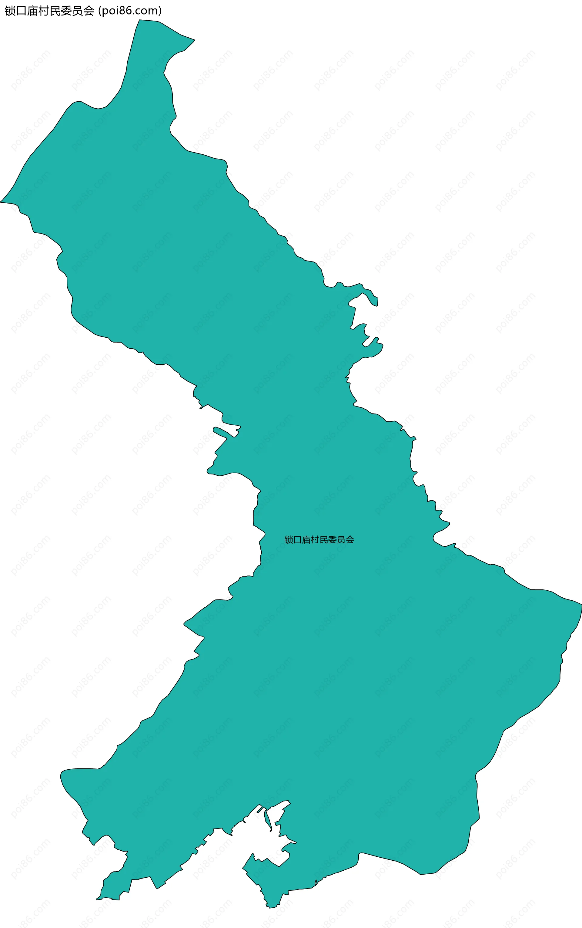 锁口庙村民委员会边界地图