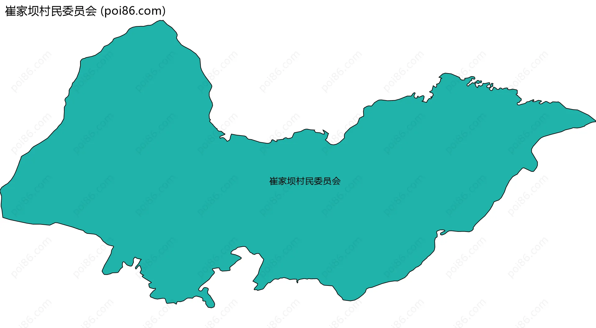 崔家坝村民委员会边界地图