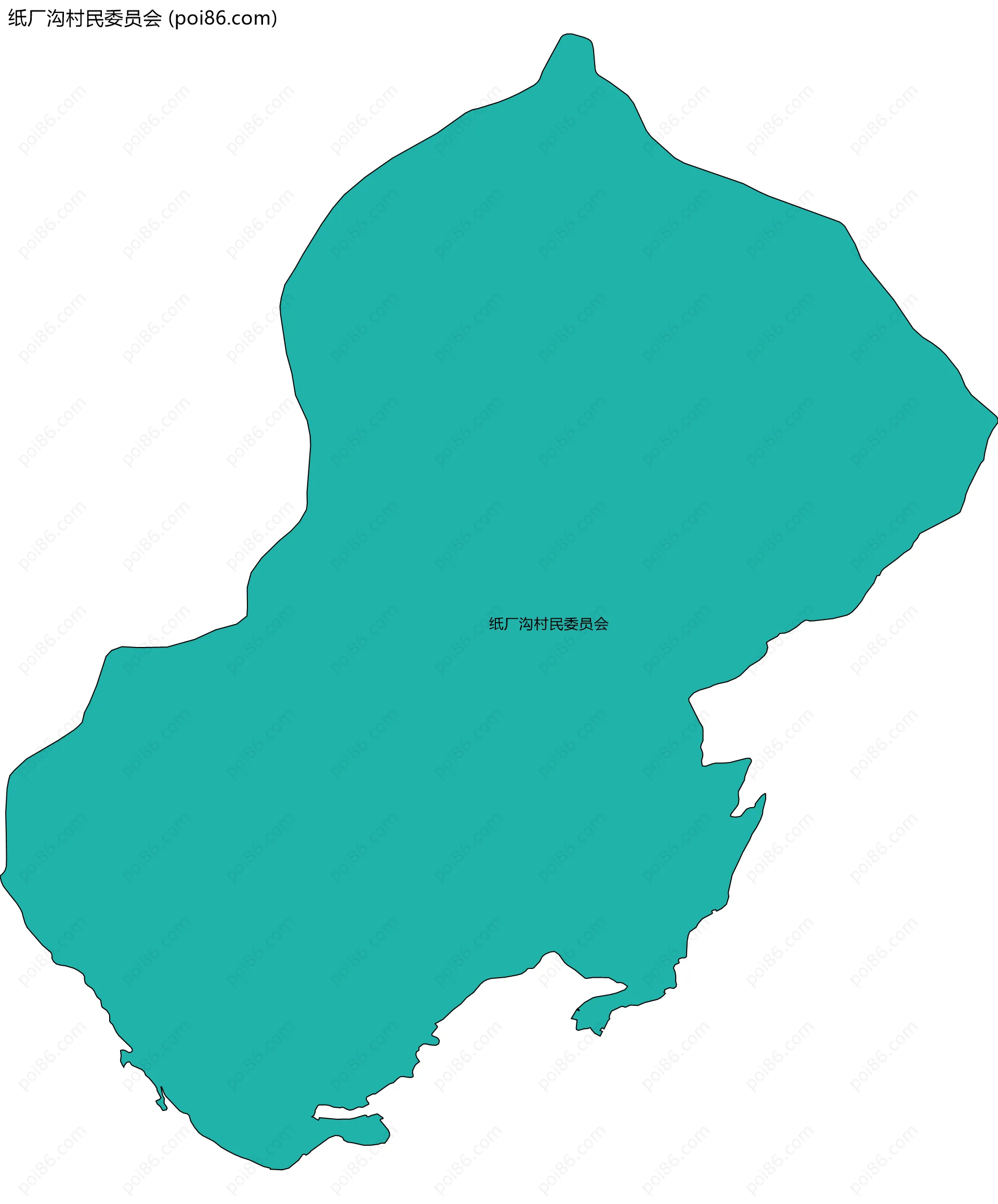 纸厂沟村民委员会边界地图