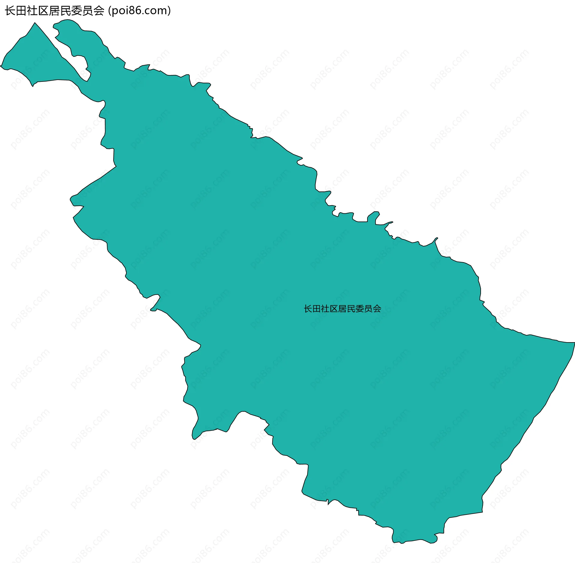 长田社区居民委员会边界地图