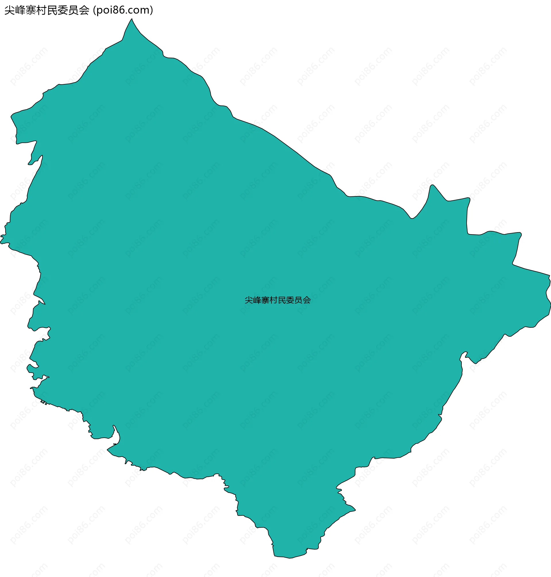 尖峰寨村民委员会边界地图