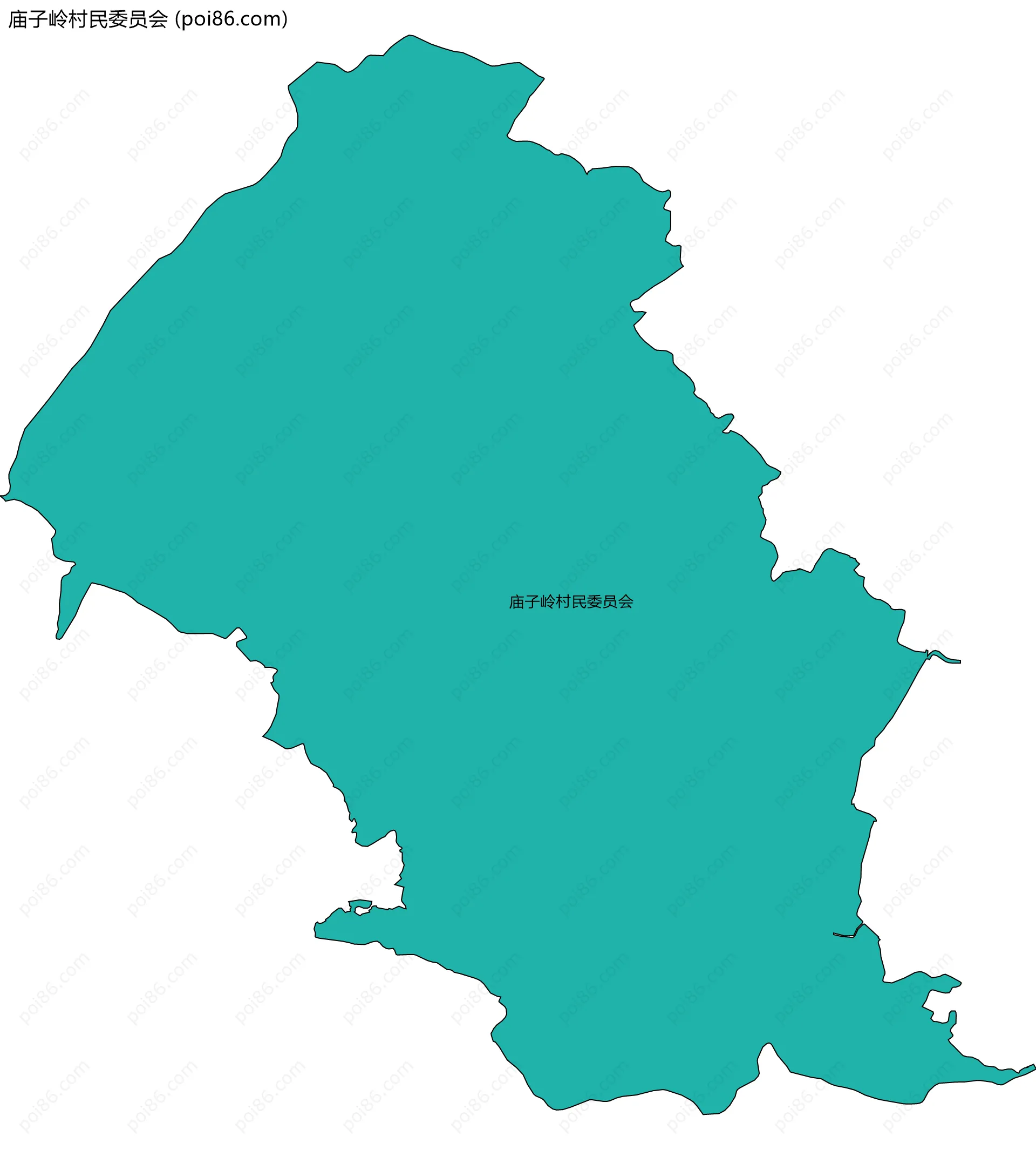 庙子岭村民委员会边界地图