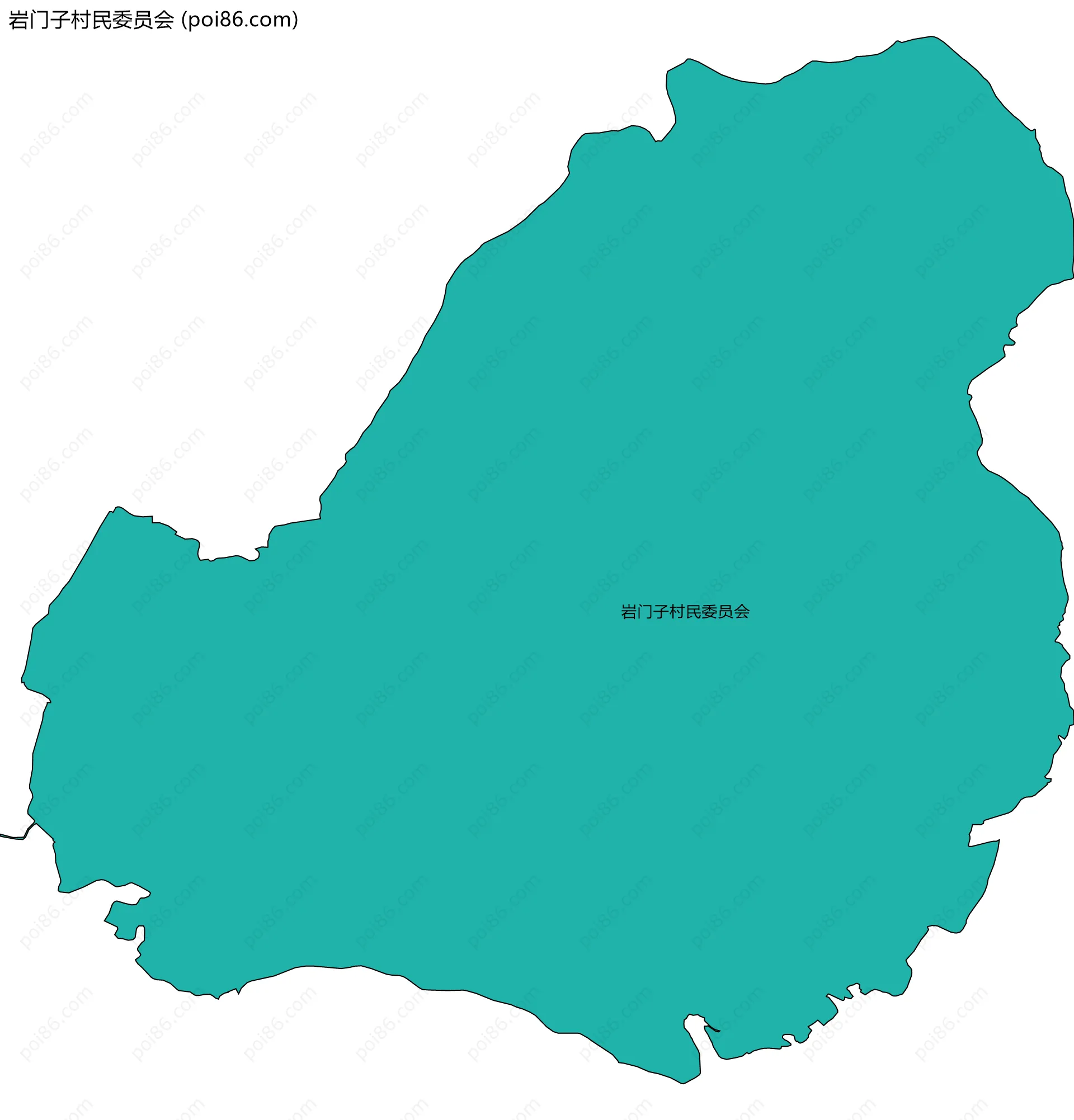 岩门子村民委员会边界地图