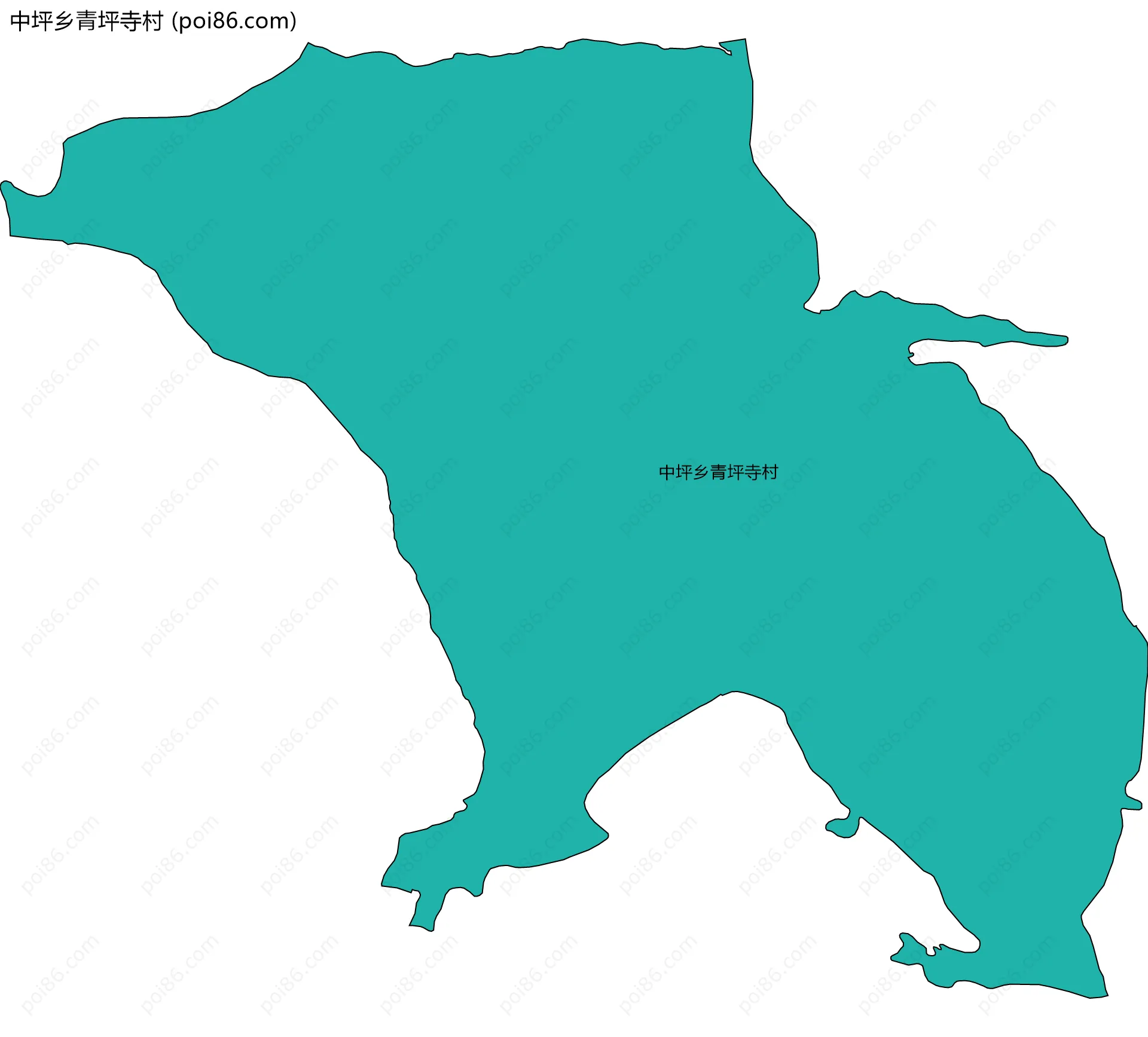 中坪乡青坪寺村边界地图