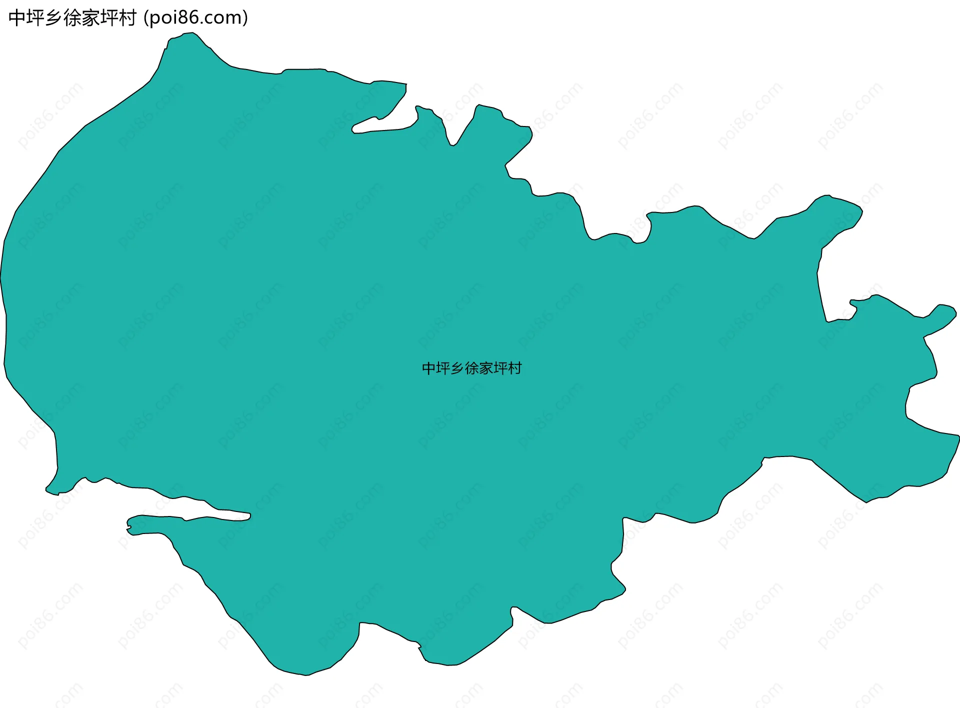 中坪乡徐家坪村边界地图