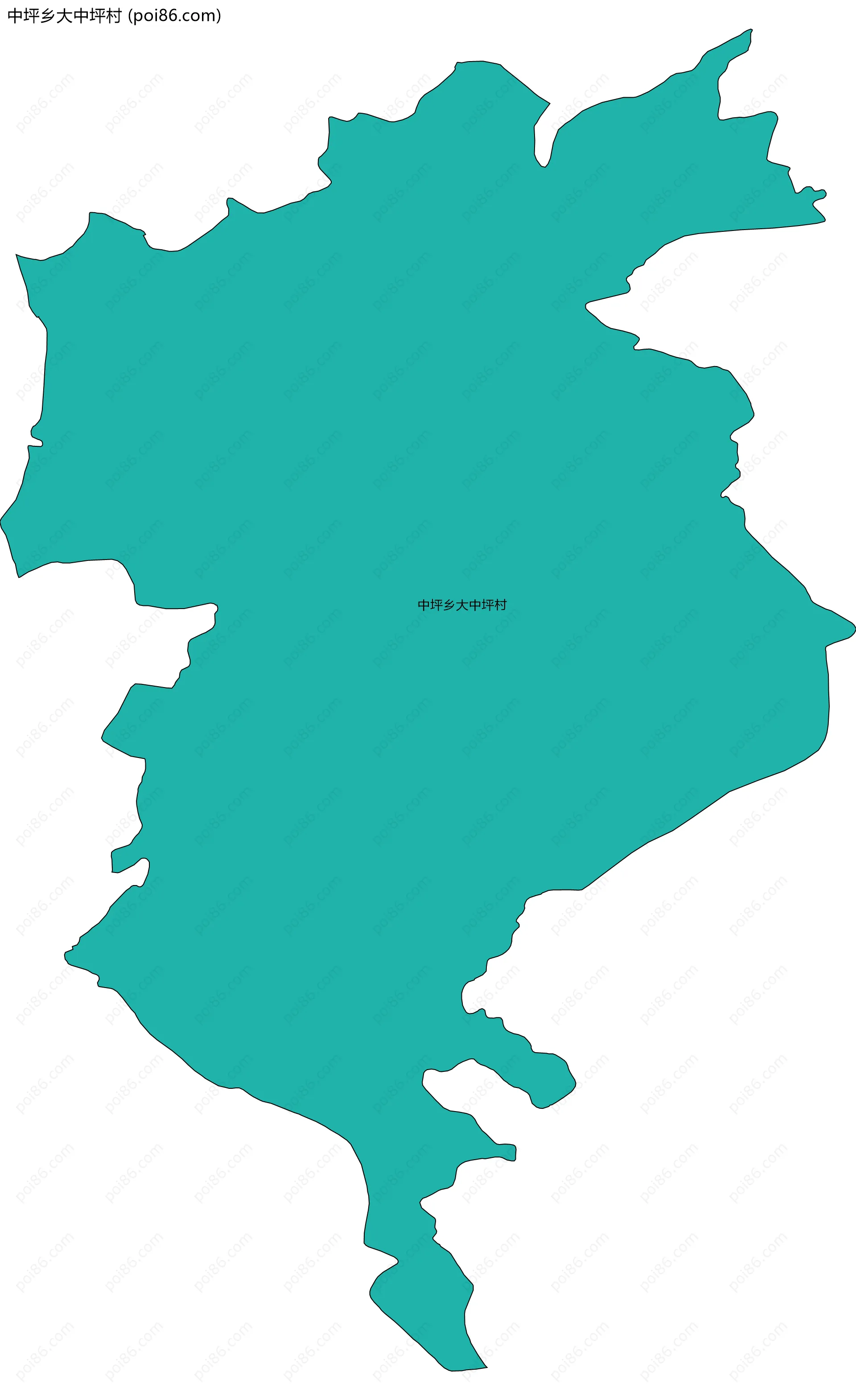 中坪乡大中坪村边界地图