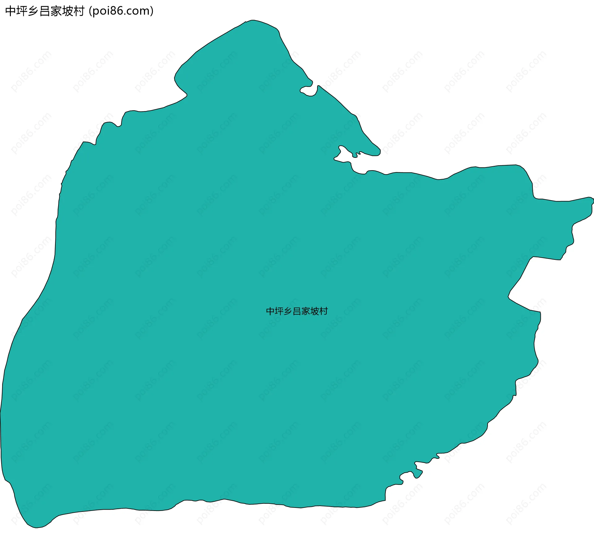 中坪乡吕家坡村边界地图