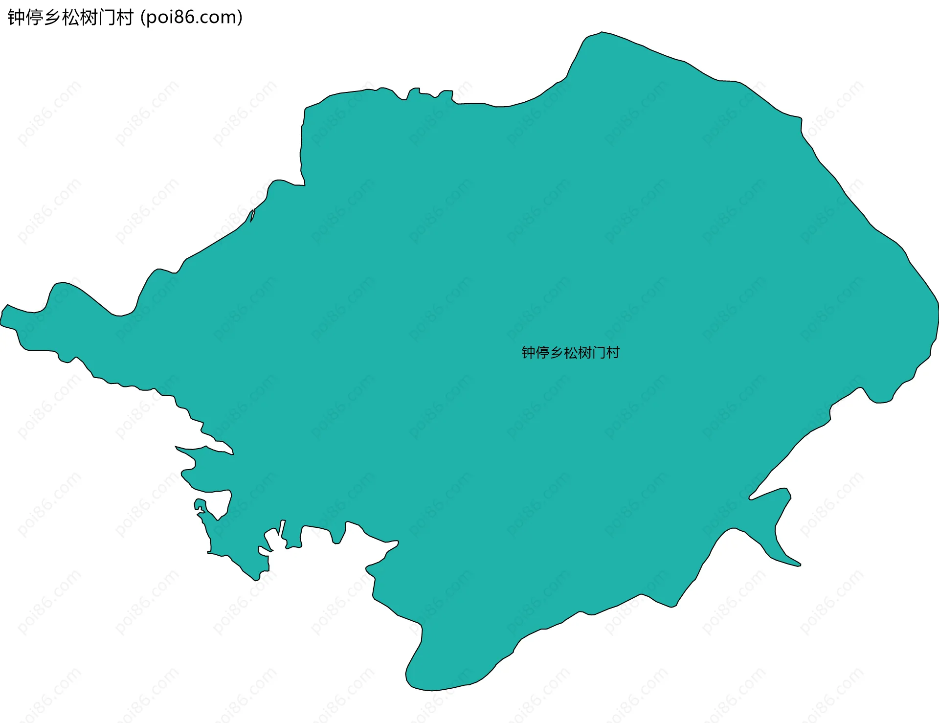 钟停乡松树门村边界地图