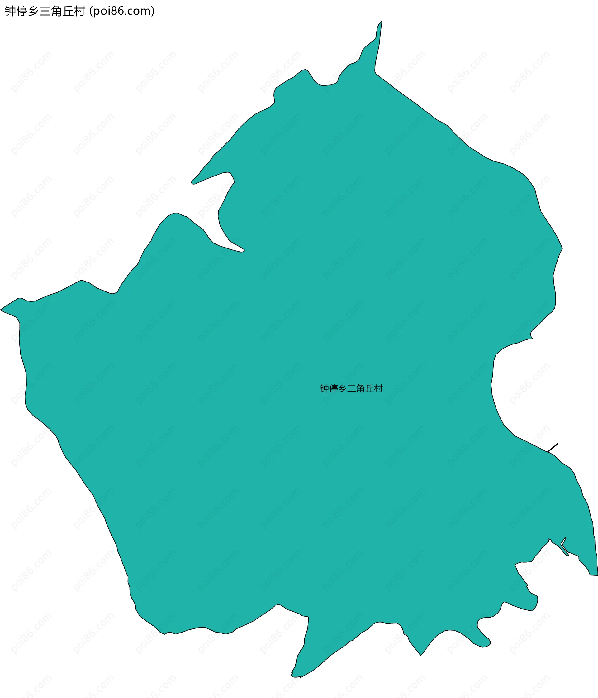 钟停乡三角丘村边界地图