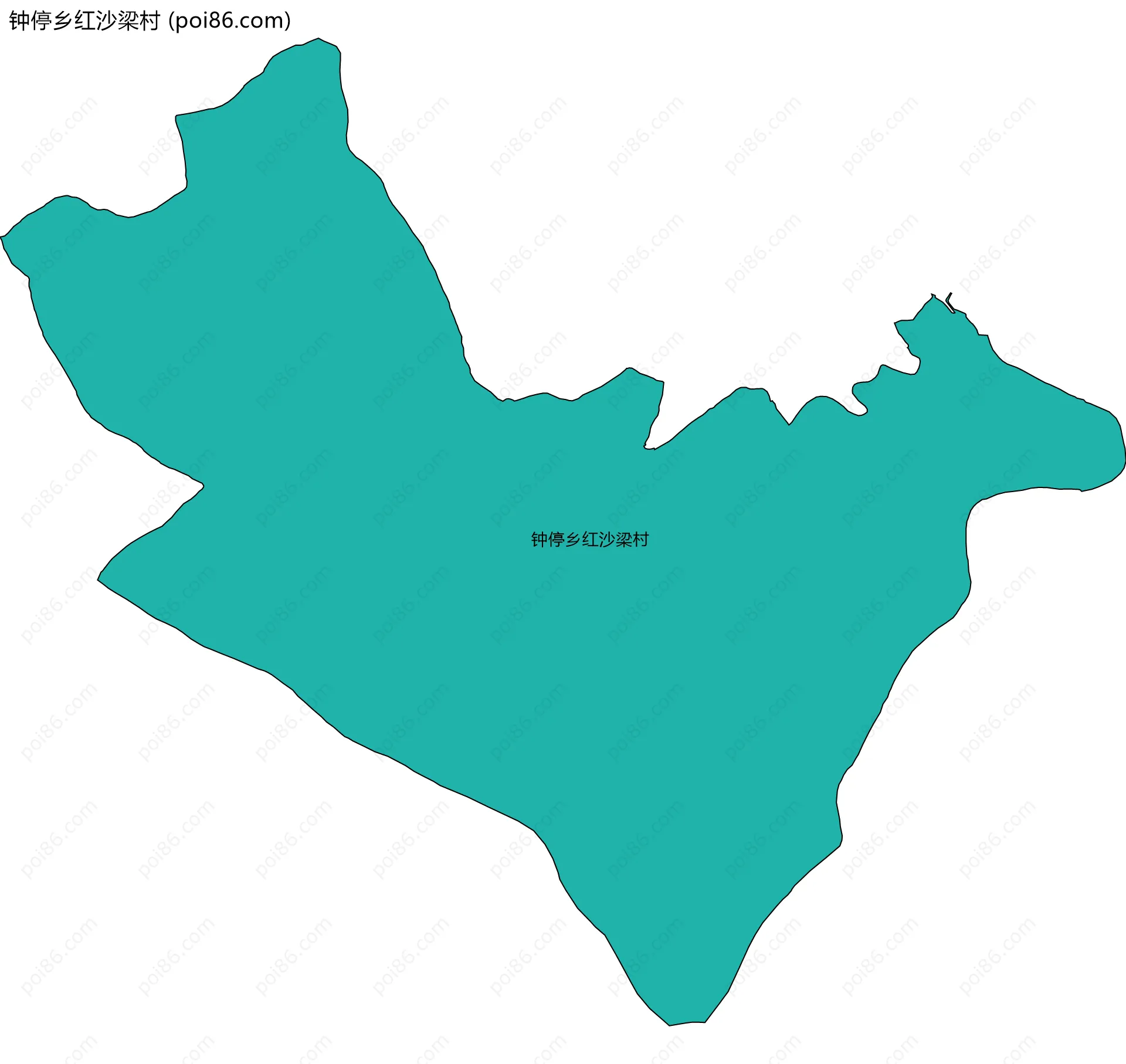 钟停乡红沙梁村边界地图