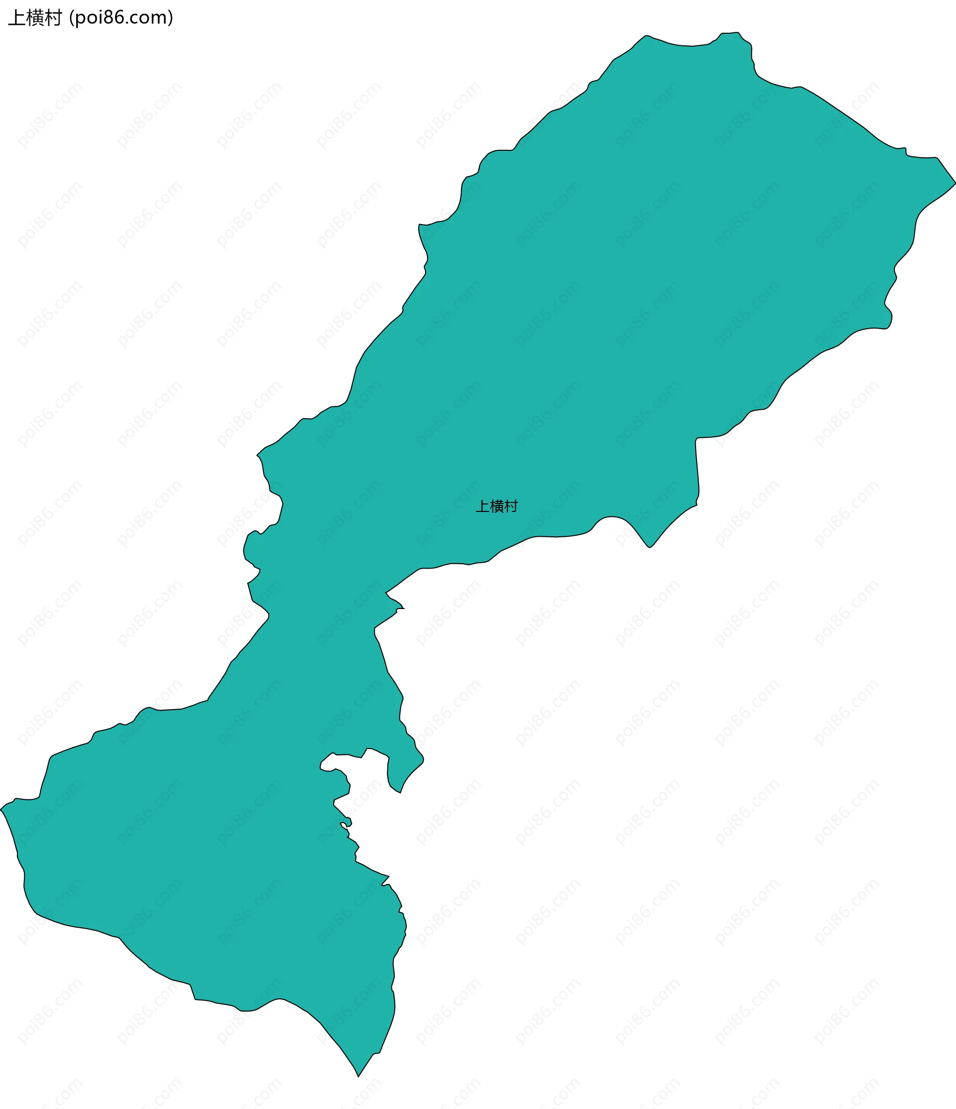 上横村边界地图