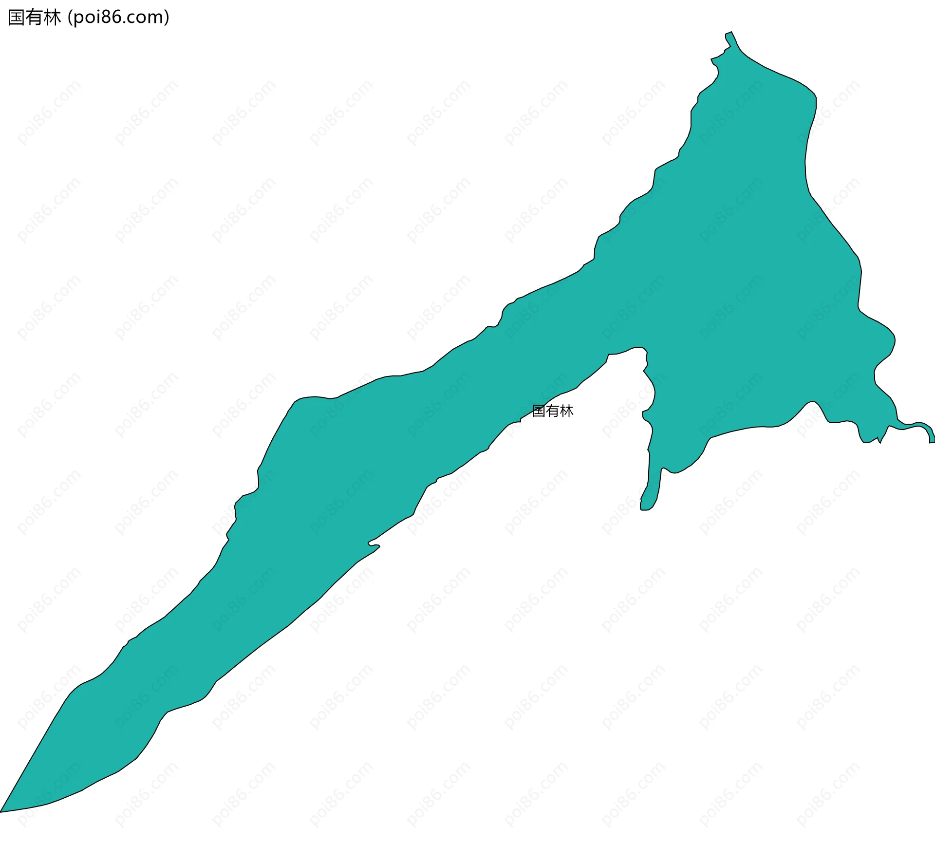 国有林边界地图