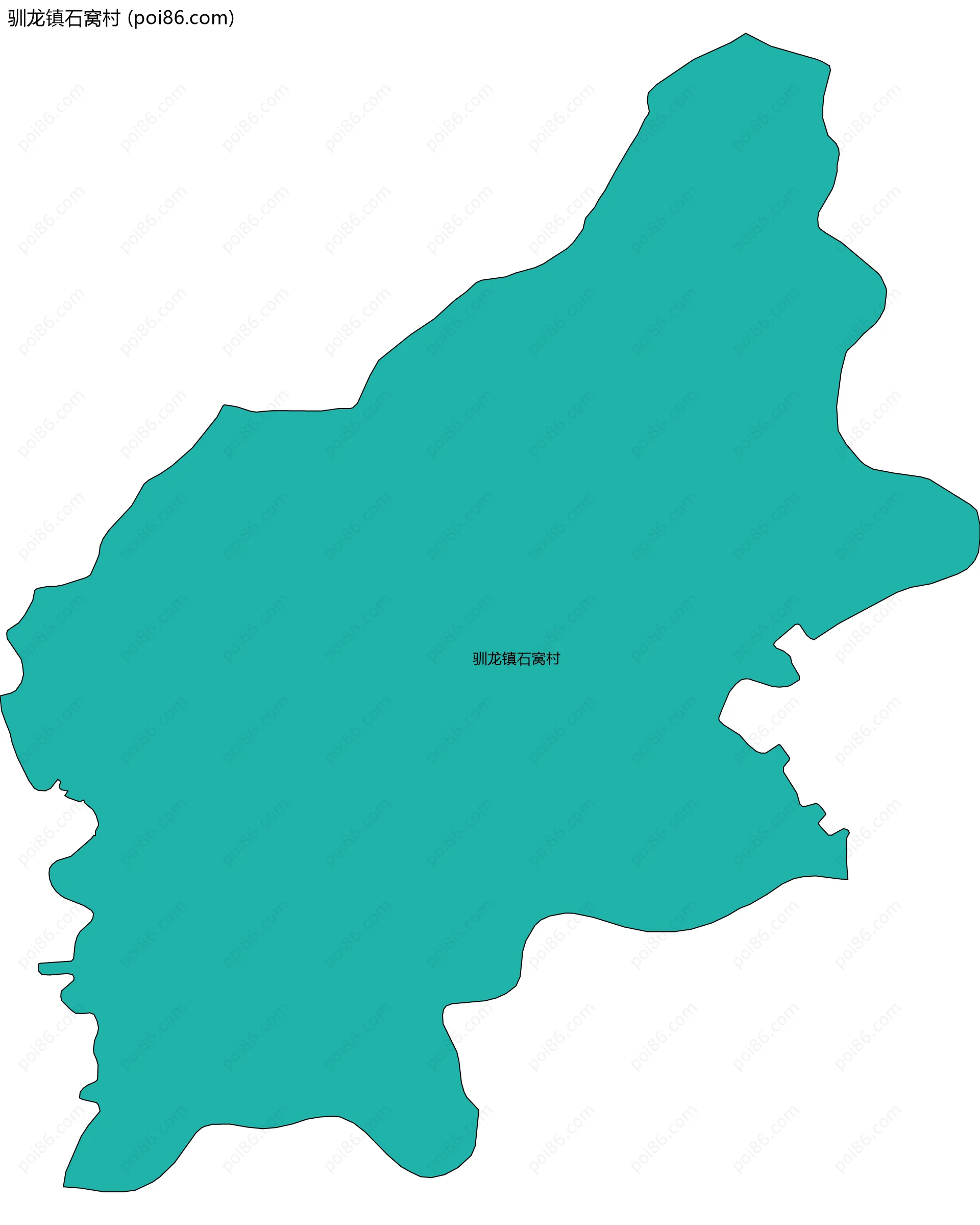 驯龙镇石窝村边界地图